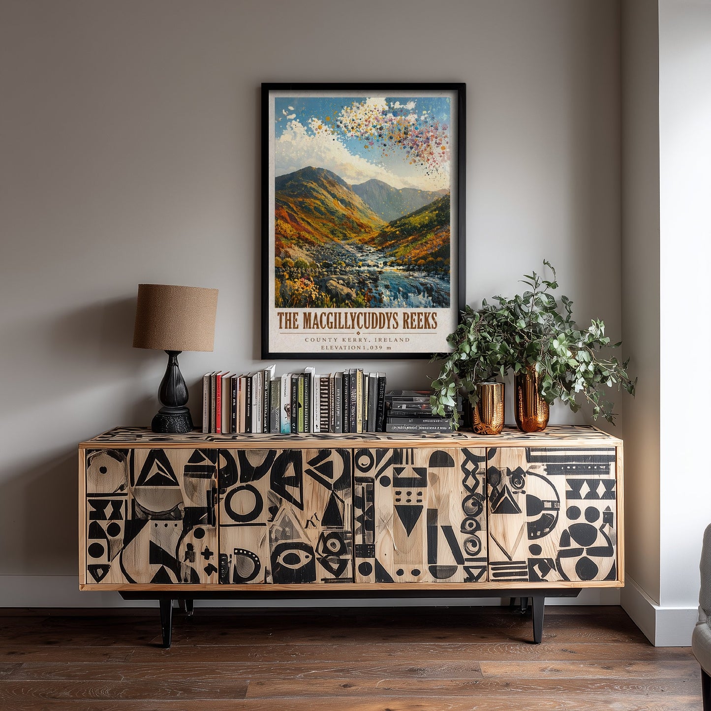 MacGillycuddys Reeks Travel Poster - County Kerry Ireland Art Print - Mountain Painting - Irish Landscape 3/3
