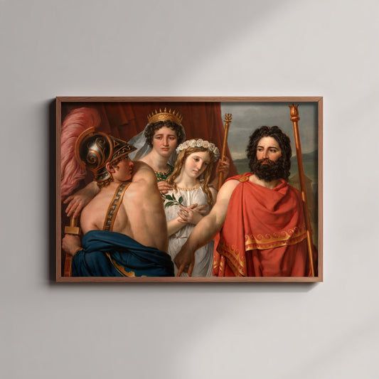 Jacques-Louis David - The Anger of Achilles (1819) - Classic Painting Art Print - Iphigenia Agamemnon Greek Myth Poster