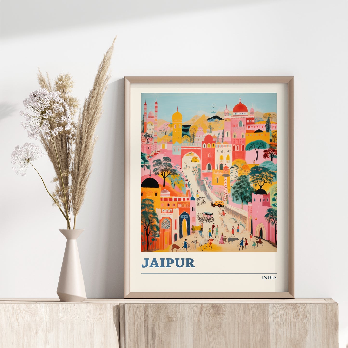 Set of Three Indian Travel Posters - Jaipur, Mumbai, New Delhi