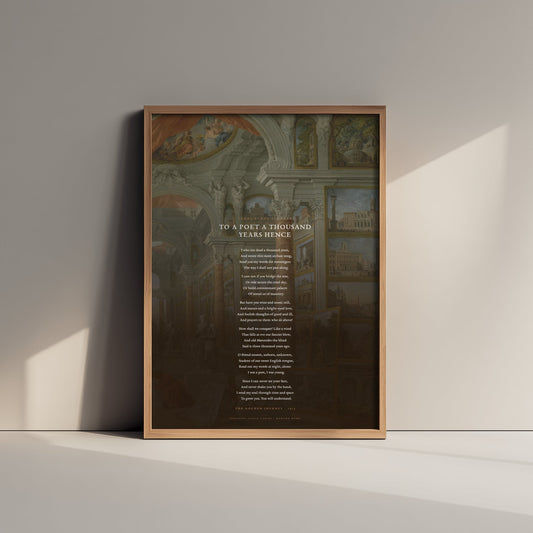 To a Poet a Thousand Years Hence by James Elroy Flecker Art Print - Full Poem over Modern Rome Classic Painting - Poetry Poster