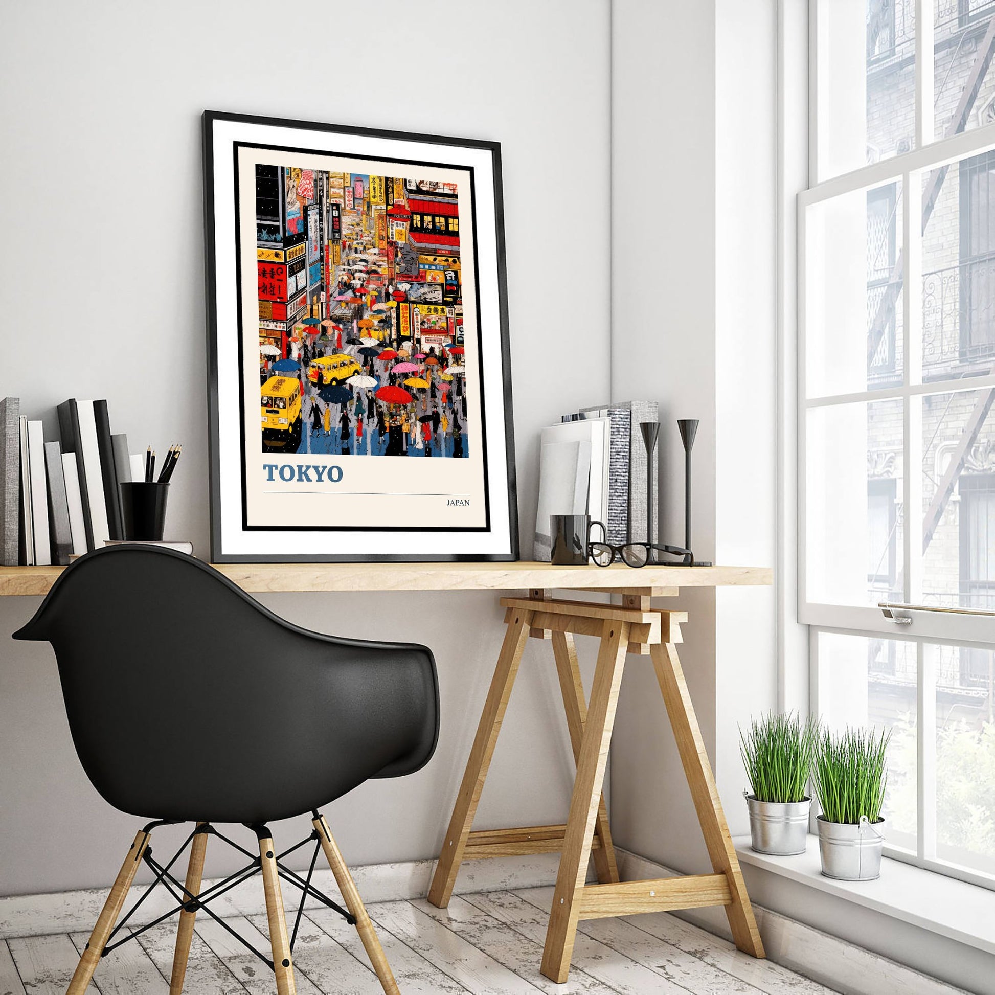 Tokyo Japan Travel Poster - Neon City Art Print - Vibrant Cityscape Illustration - Japanese Street Visit 1/3