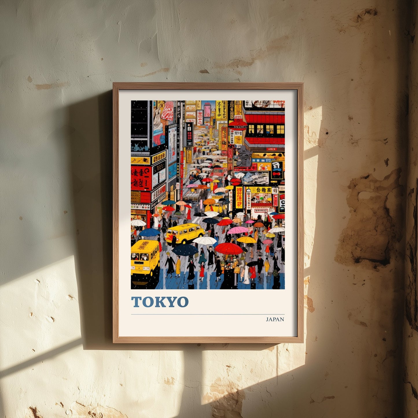 Tokyo Japan Travel Poster - Neon City Art Print - Vibrant Cityscape Illustration - Japanese Street Visit 1/3