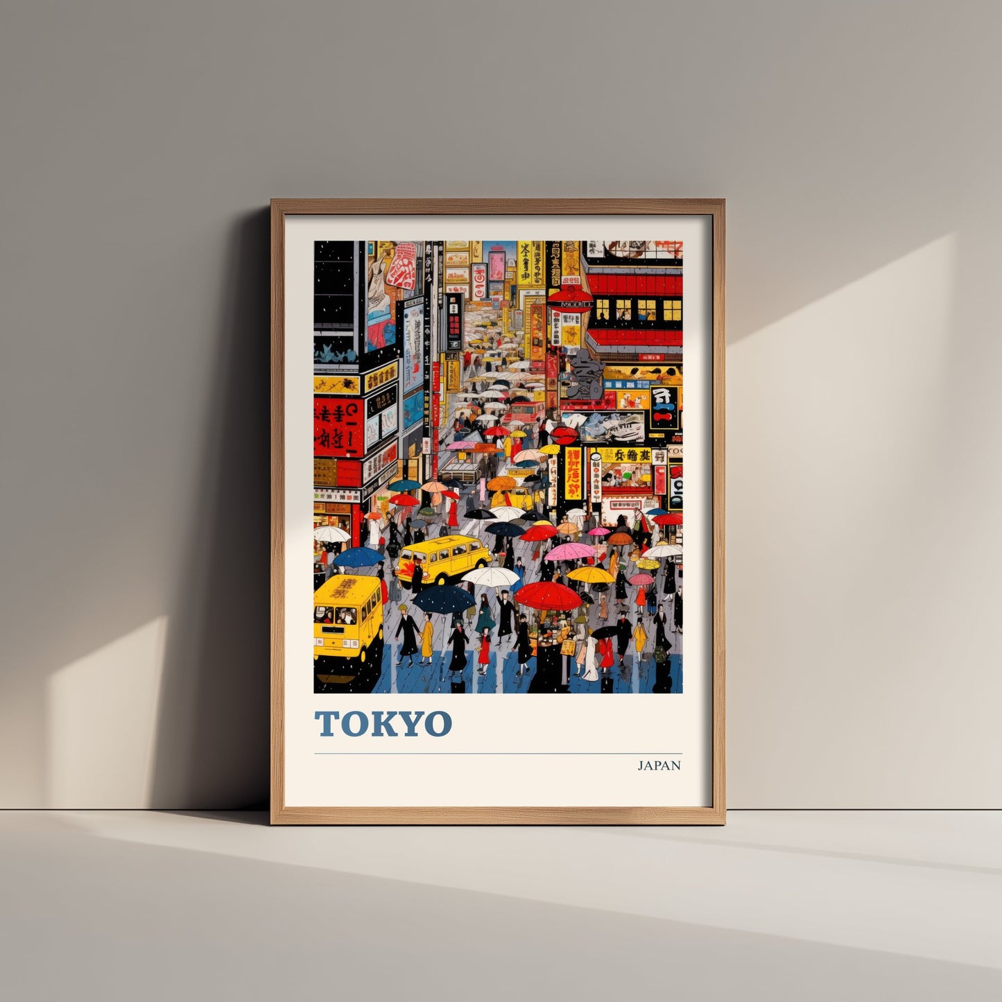 Tokyo Japan Travel Poster - Neon City Art Print - Vibrant Cityscape Illustration - Japanese Street Visit 1/3