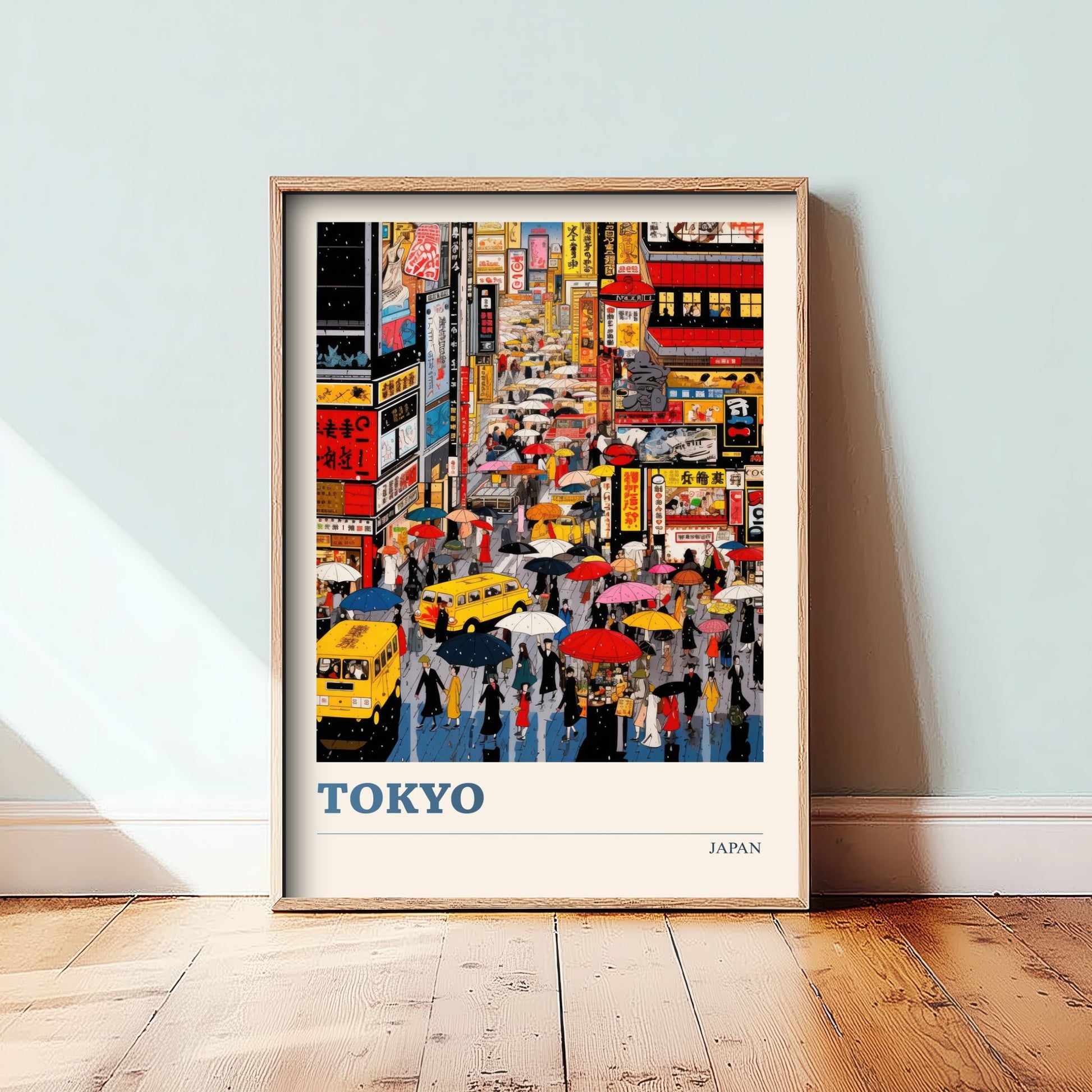 Tokyo Japan Travel Poster - Neon City Art Print - Vibrant Cityscape Illustration - Japanese Street Visit 1/3