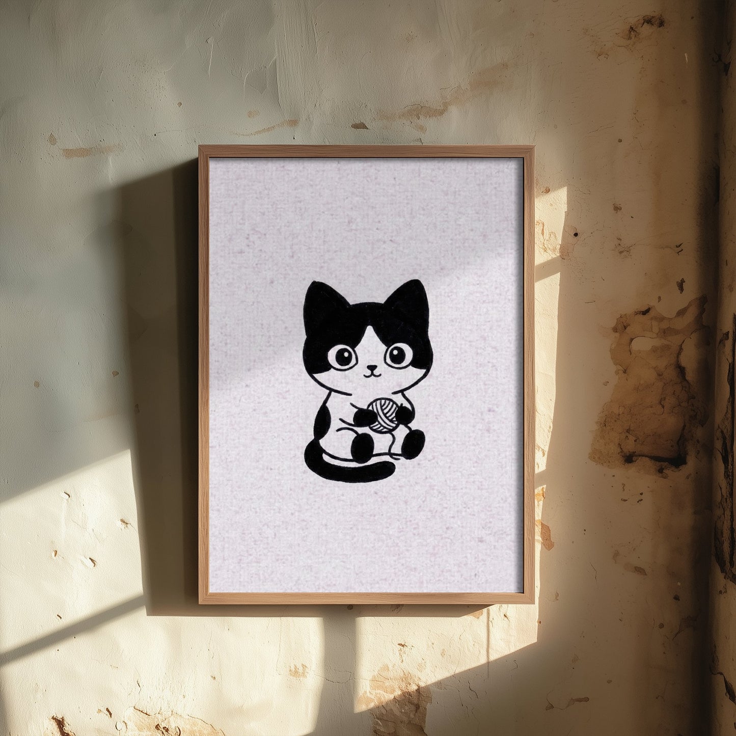 Cat Line Drawing Art Print - Minimalist Animal Poster - Cute Nursery Wall Art - Kids Room Decor 1/3