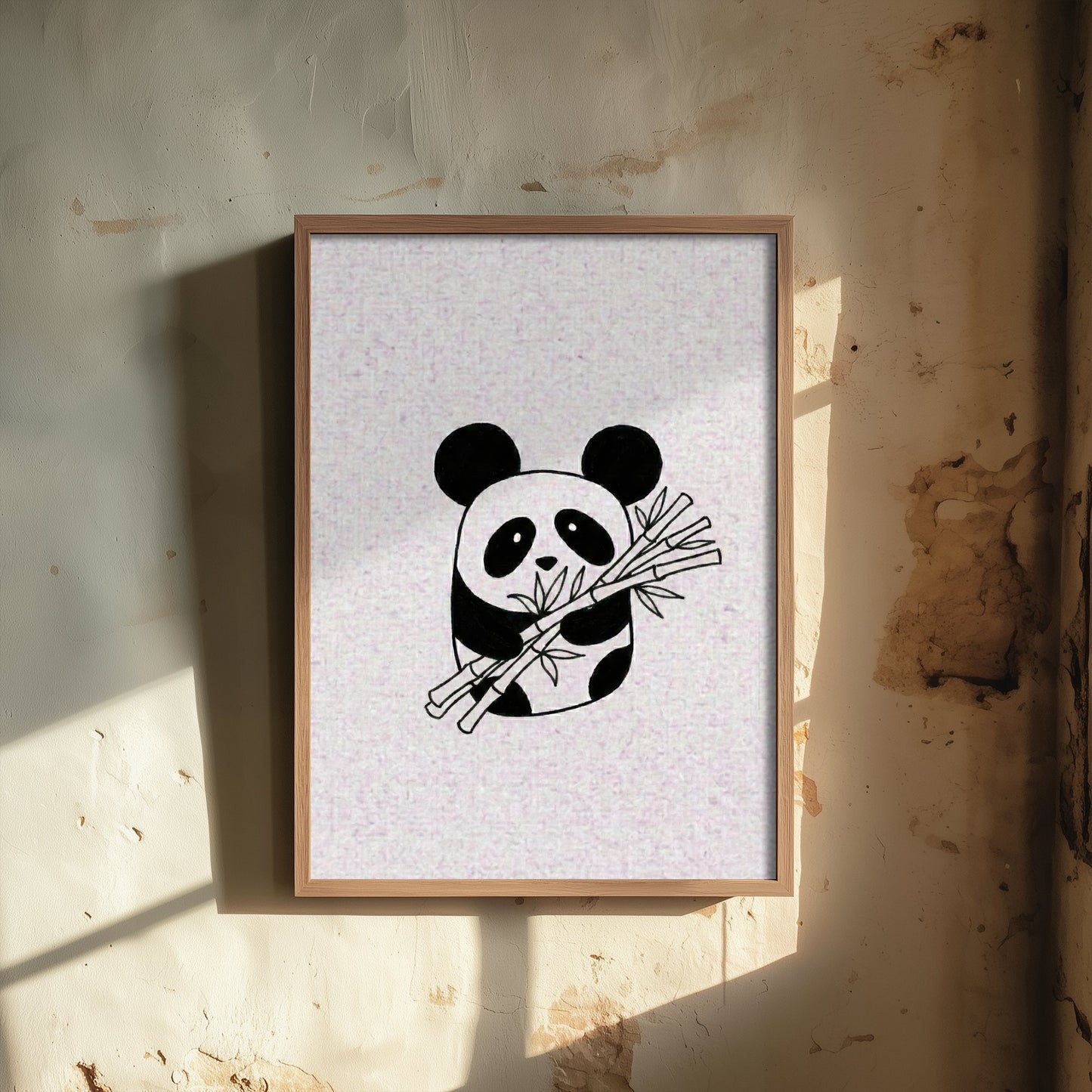 Panda Line Drawing Art Print - Minimalist Animal Poster - Cute Nursery Wall Art - Kids Room Decor 2/3
