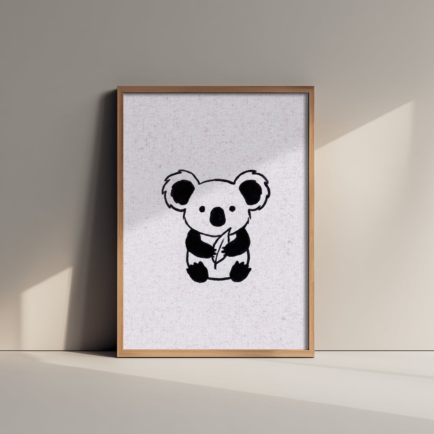Koala Line Drawing Art Print - Minimalist Animal Poster - Cute Nursery Wall Art - Kids Room Decor 3/3