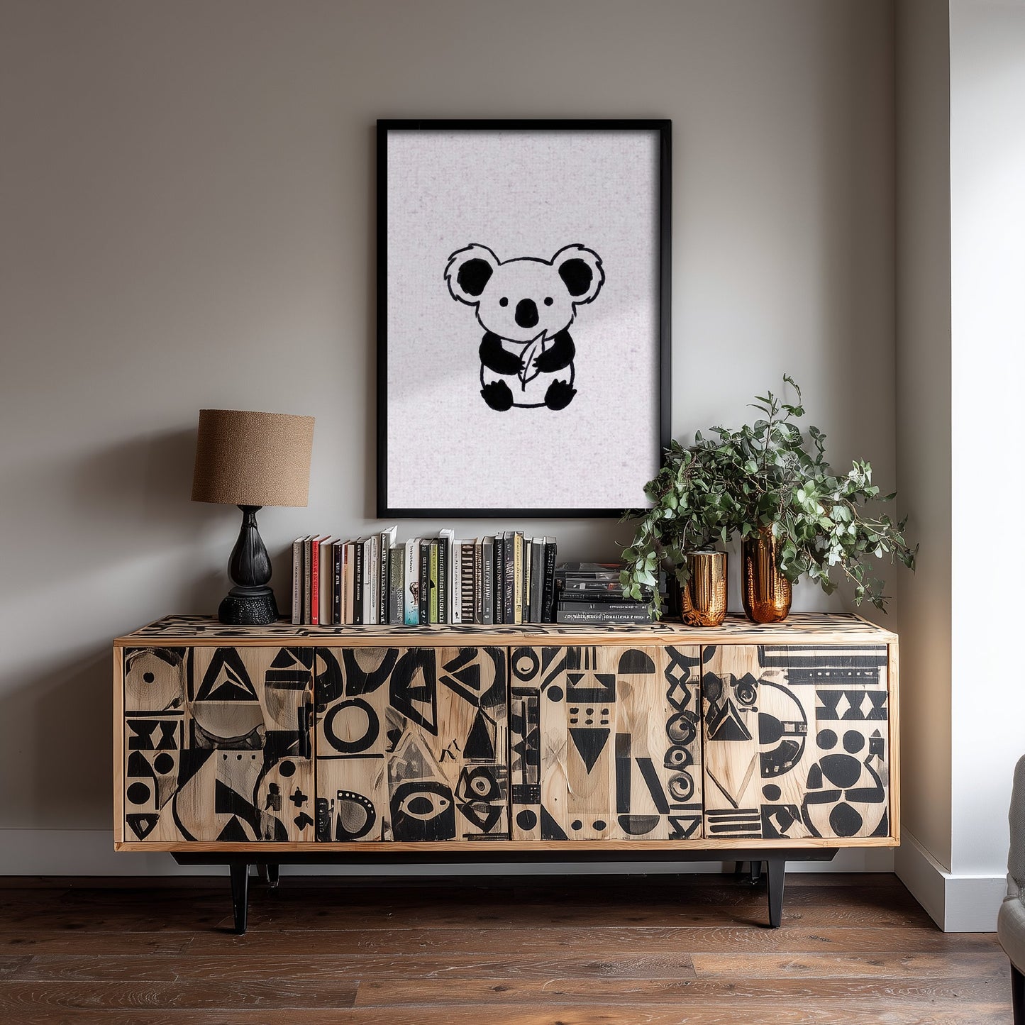 Koala Line Drawing Art Print - Minimalist Animal Poster - Cute Nursery Wall Art - Kids Room Decor 3/3