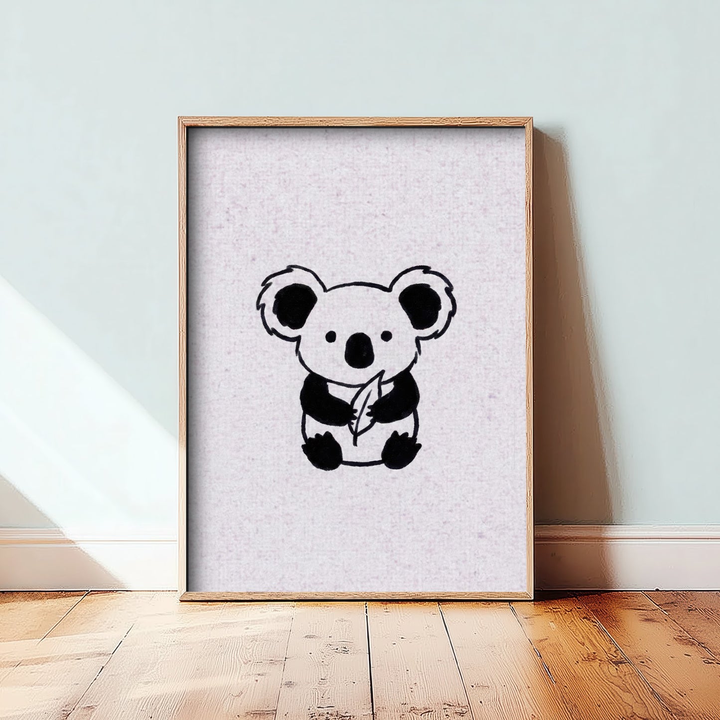 Koala Line Drawing Art Print - Minimalist Animal Poster - Cute Nursery Wall Art - Kids Room Decor 3/3