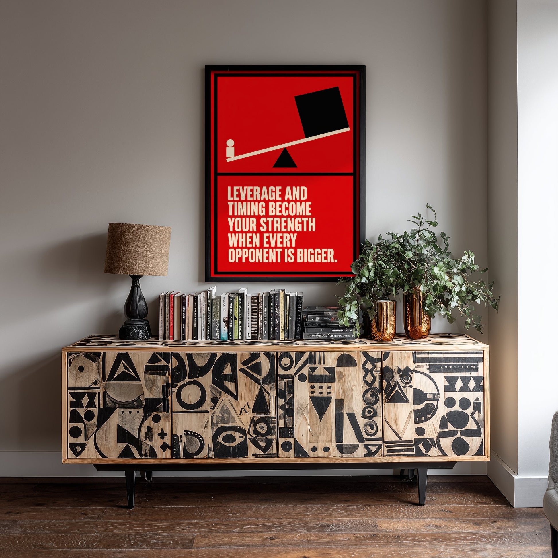 Jiu Jitsu Quote Art Print - Leverage and Timing Become Your Strength - BJJ Poster Illustration V1 3/3