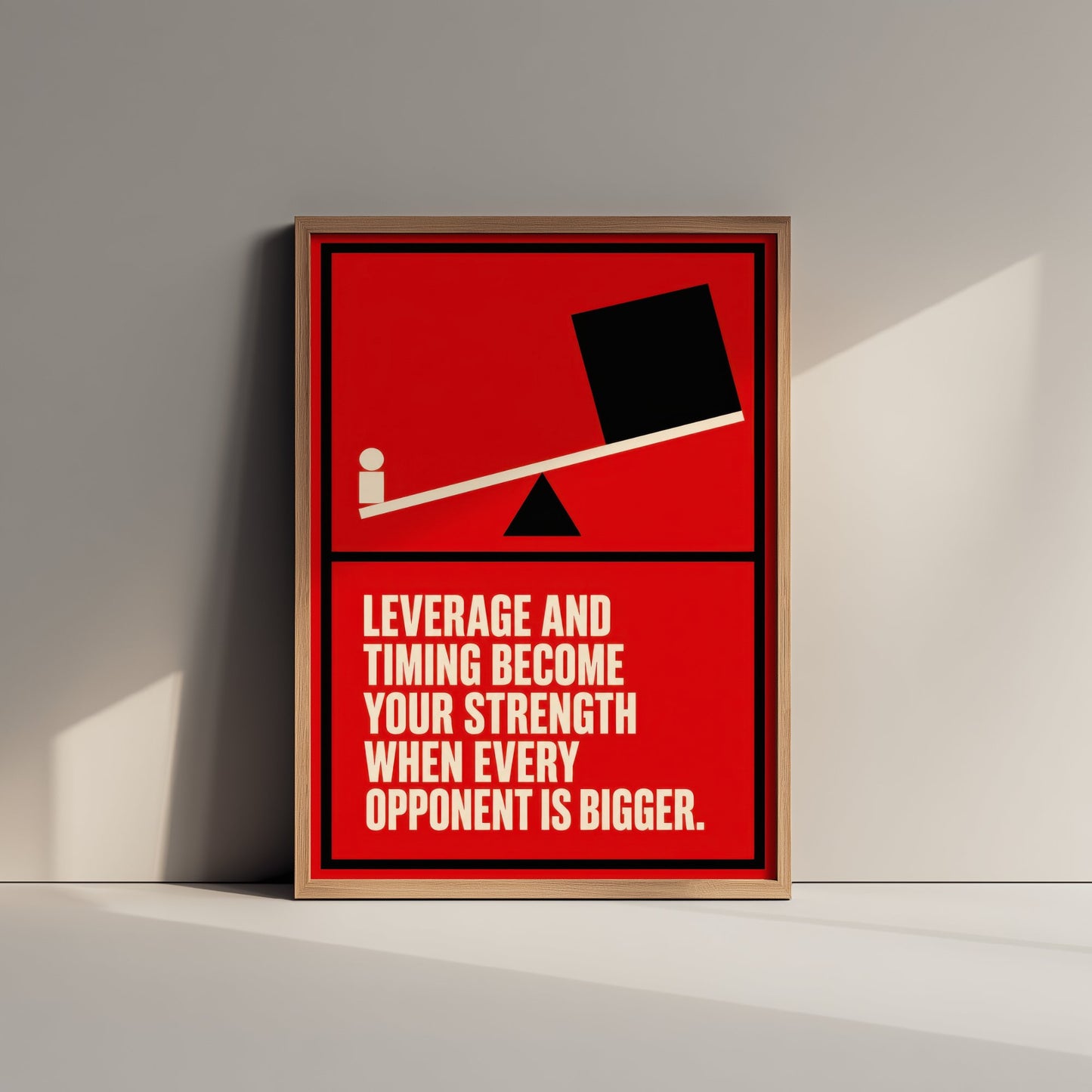 Jiu Jitsu Quote Art Print - Leverage and Timing Become Your Strength - BJJ Poster Illustration V1 3/3