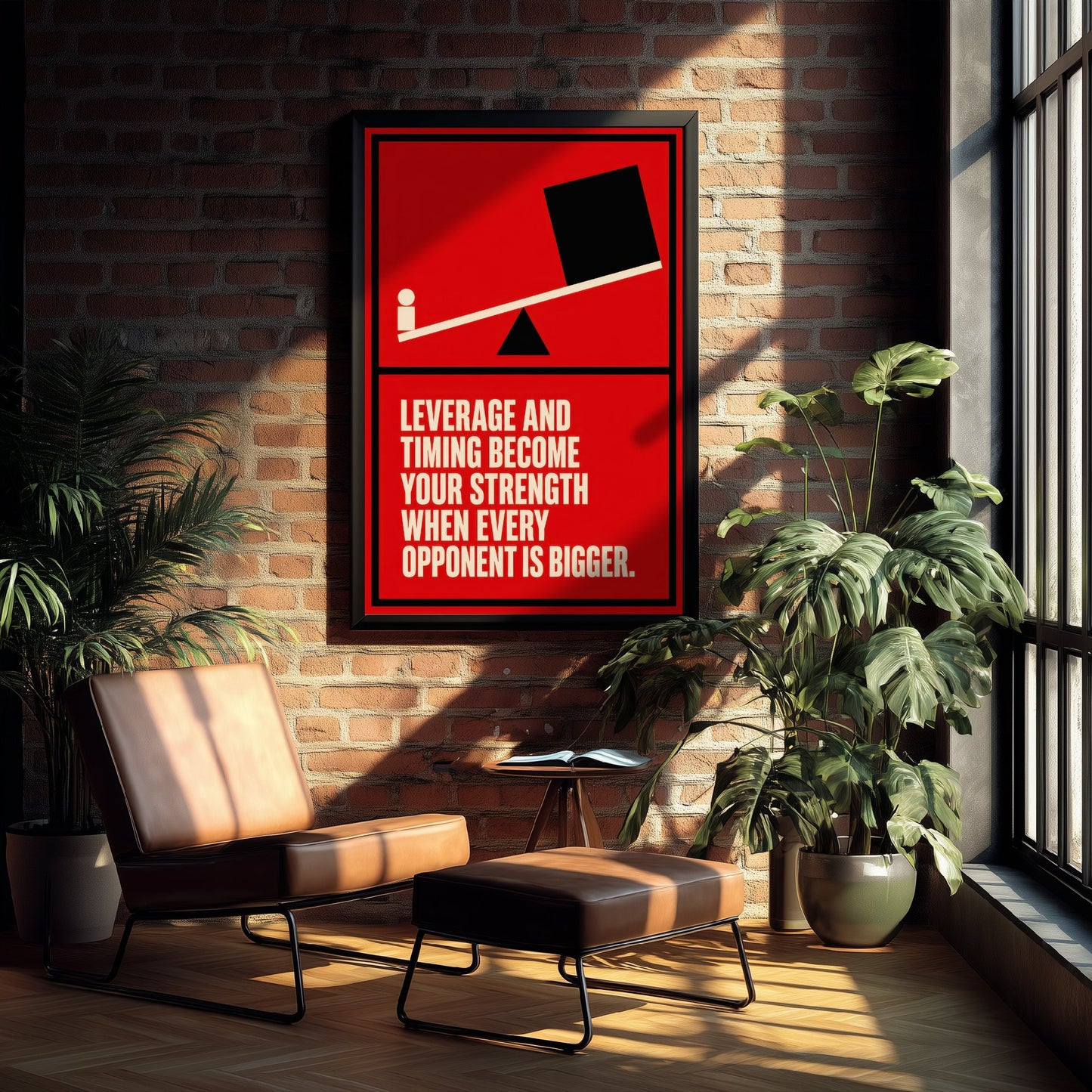 Jiu Jitsu Quote Art Print - Leverage and Timing Become Your Strength - BJJ Poster Illustration V1 3/3