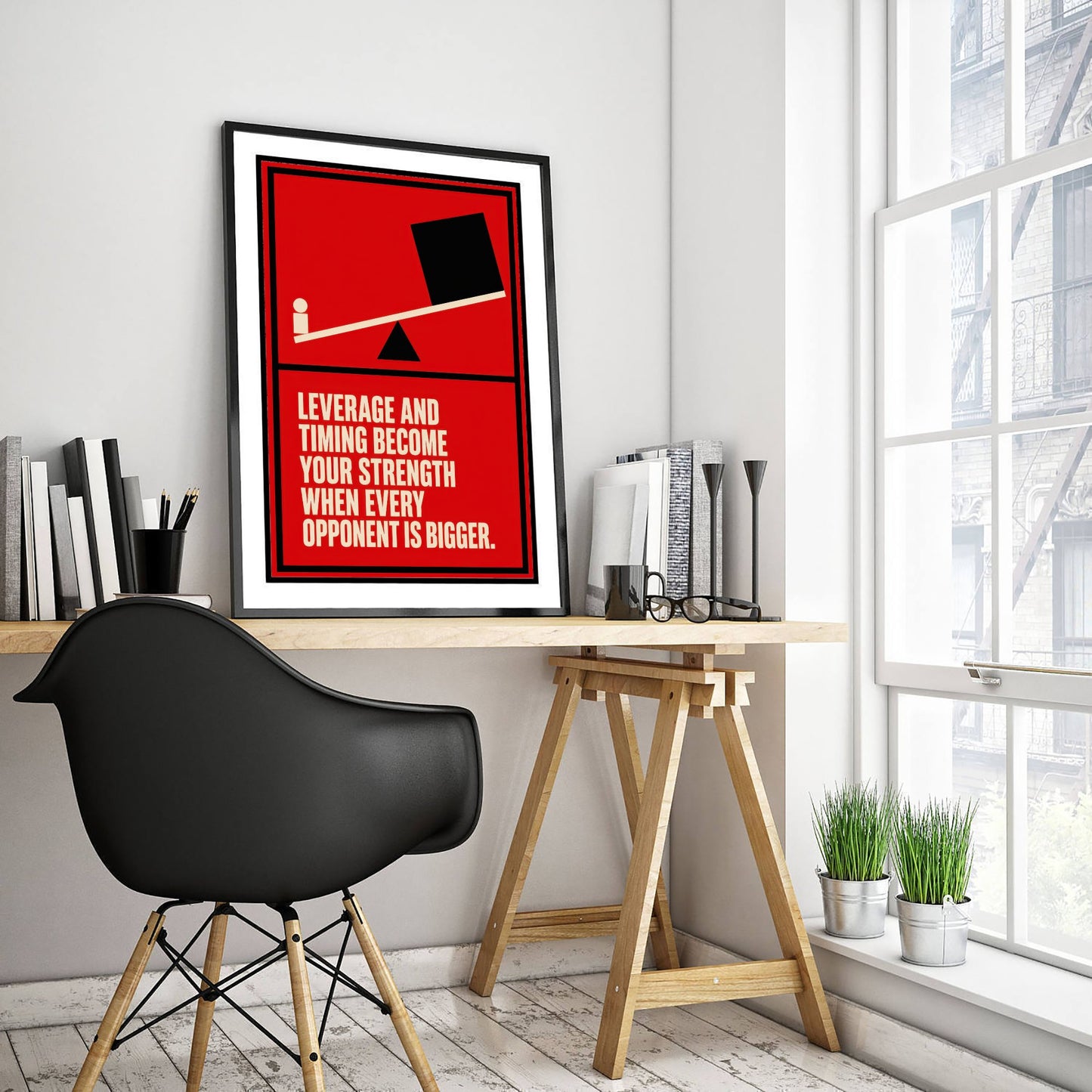 Jiu Jitsu Quote Art Print - Leverage and Timing Become Your Strength - BJJ Poster Illustration V1 3/3