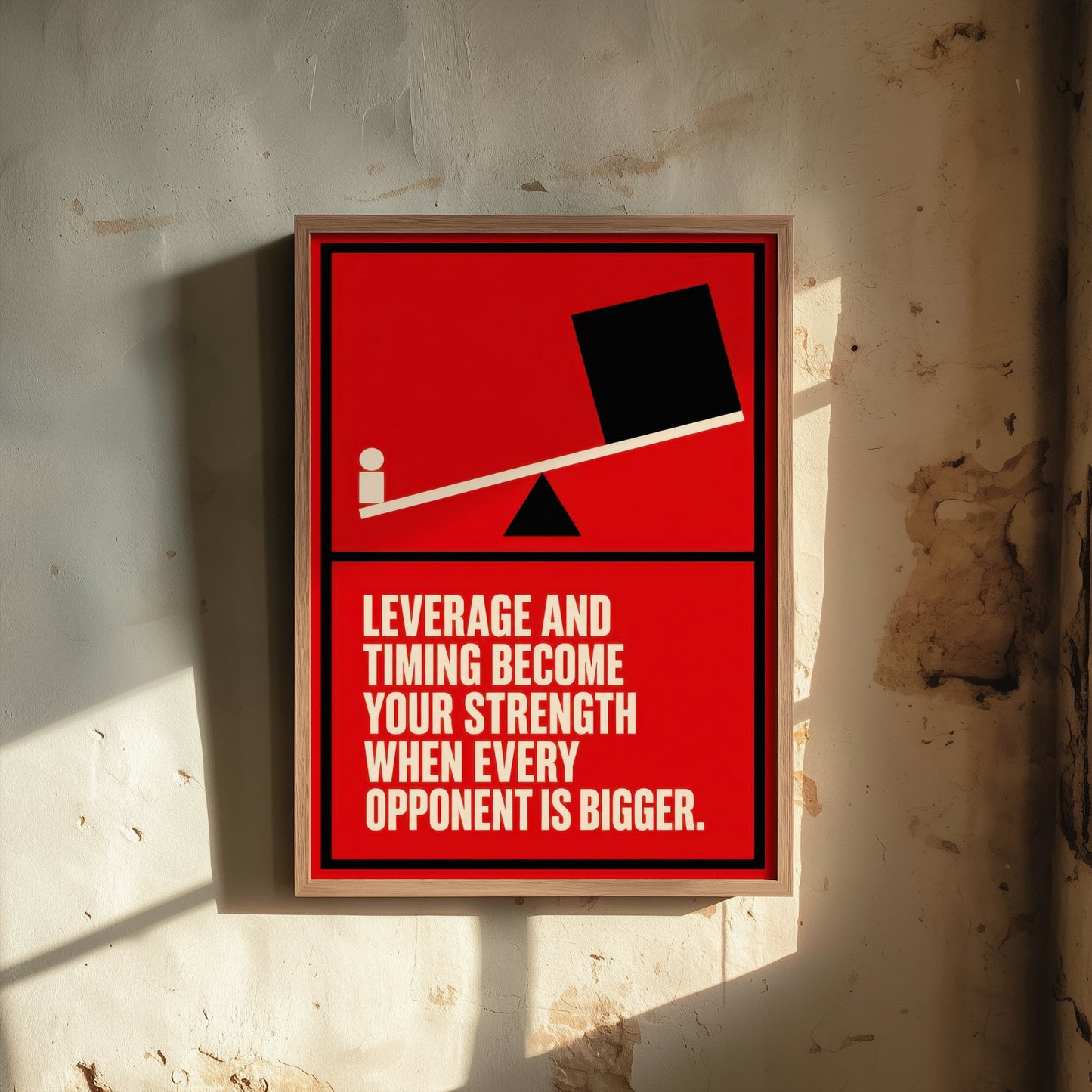 Jiu Jitsu Quote Art Print - Leverage and Timing Become Your Strength - BJJ Poster Illustration V1 3/3