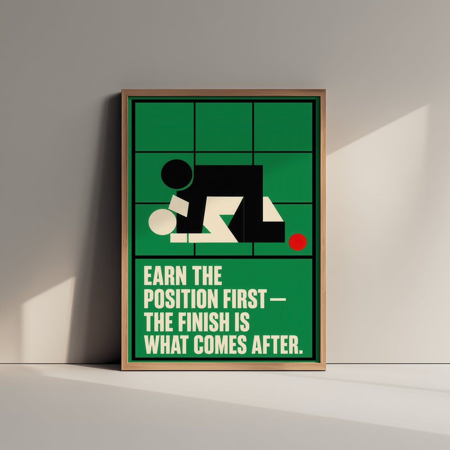 Jiu Jitsu Quote Art Print - Earn the Position First the Finish Comes After - BJJ Poster Illustration V2 2/3