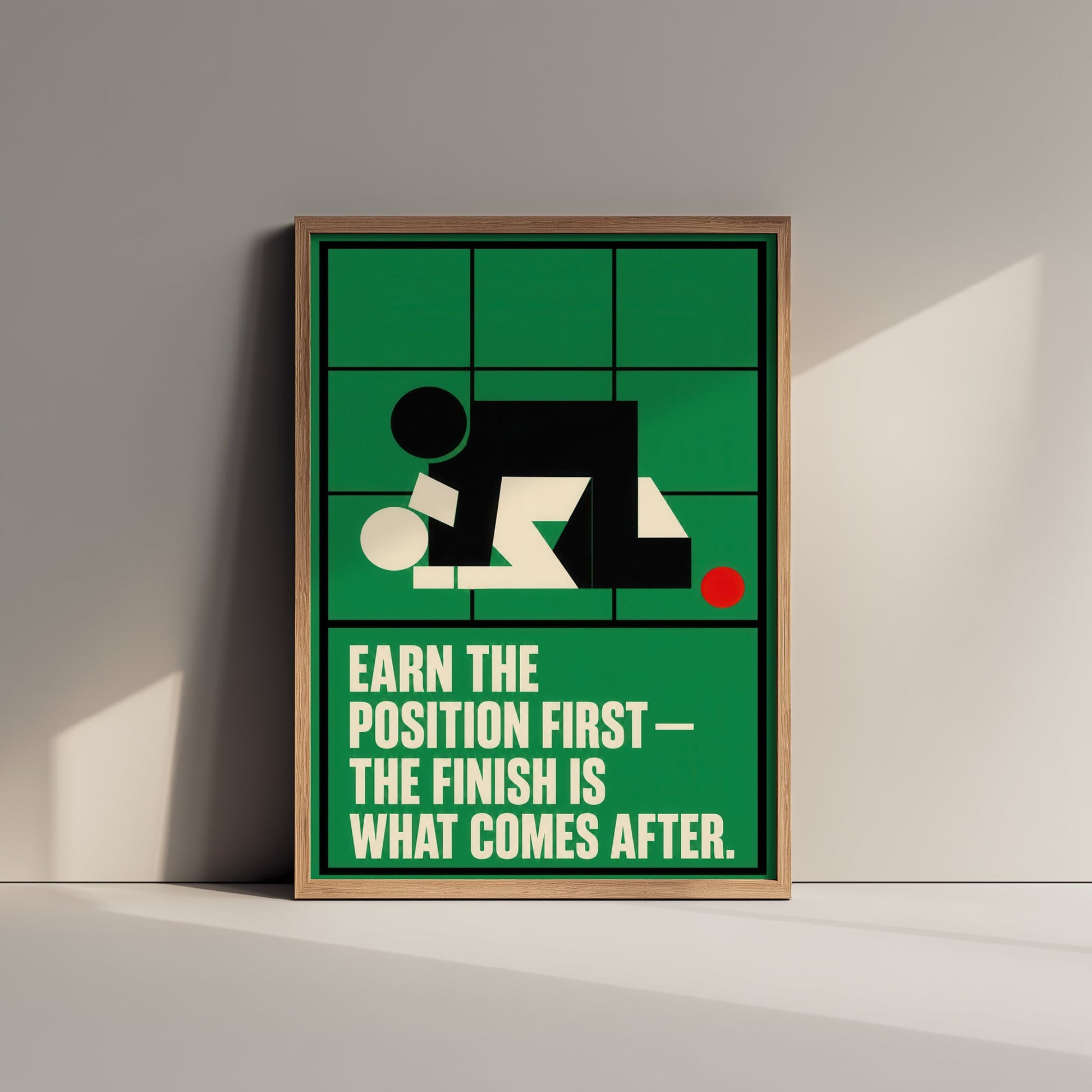 Jiu Jitsu Quote Art Print - Earn the Position First the Finish Comes After - BJJ Poster Illustration V2 2/3