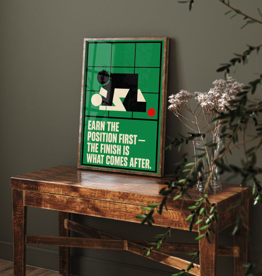 Jiu Jitsu Quote Art Print - Earn the Position First the Finish Comes After - BJJ Poster Illustration V2 2/3