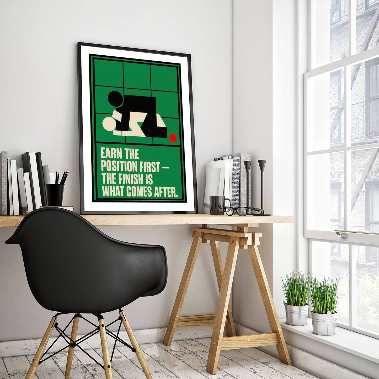 Jiu Jitsu Quote Art Print - Earn the Position First the Finish Comes After - BJJ Poster Illustration V2 2/3