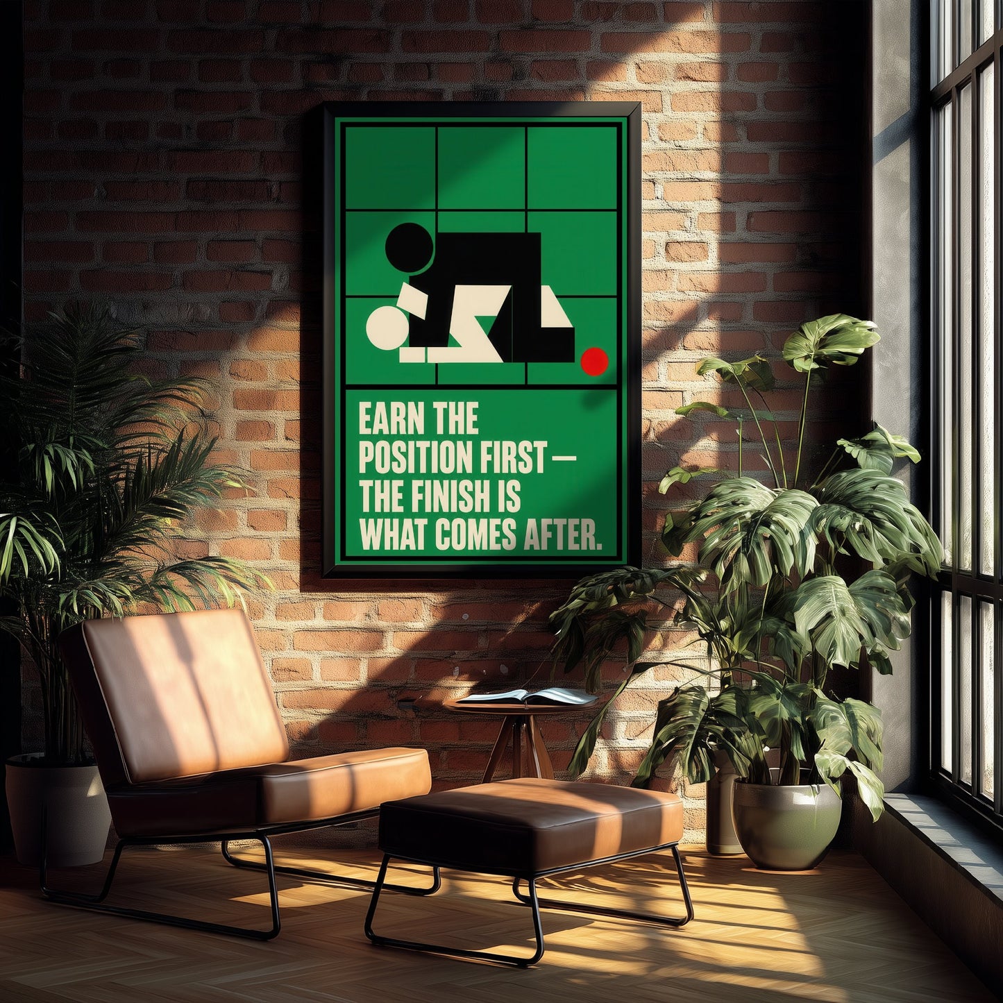 Jiu Jitsu Quote Art Print - Earn the Position First the Finish Comes After - BJJ Poster Illustration V2 2/3
