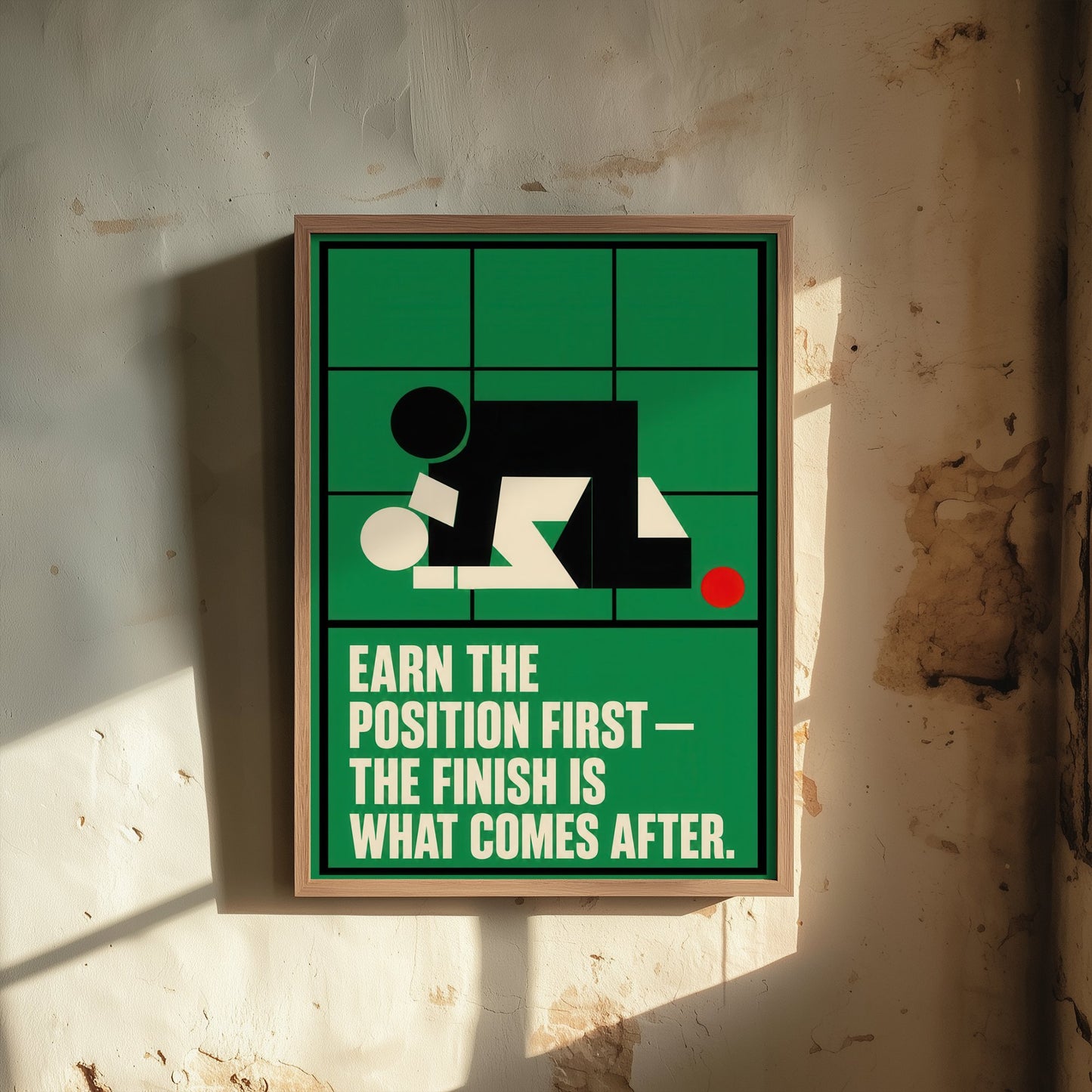Jiu Jitsu Quote Art Print - Earn the Position First the Finish Comes After - BJJ Poster Illustration V2 2/3