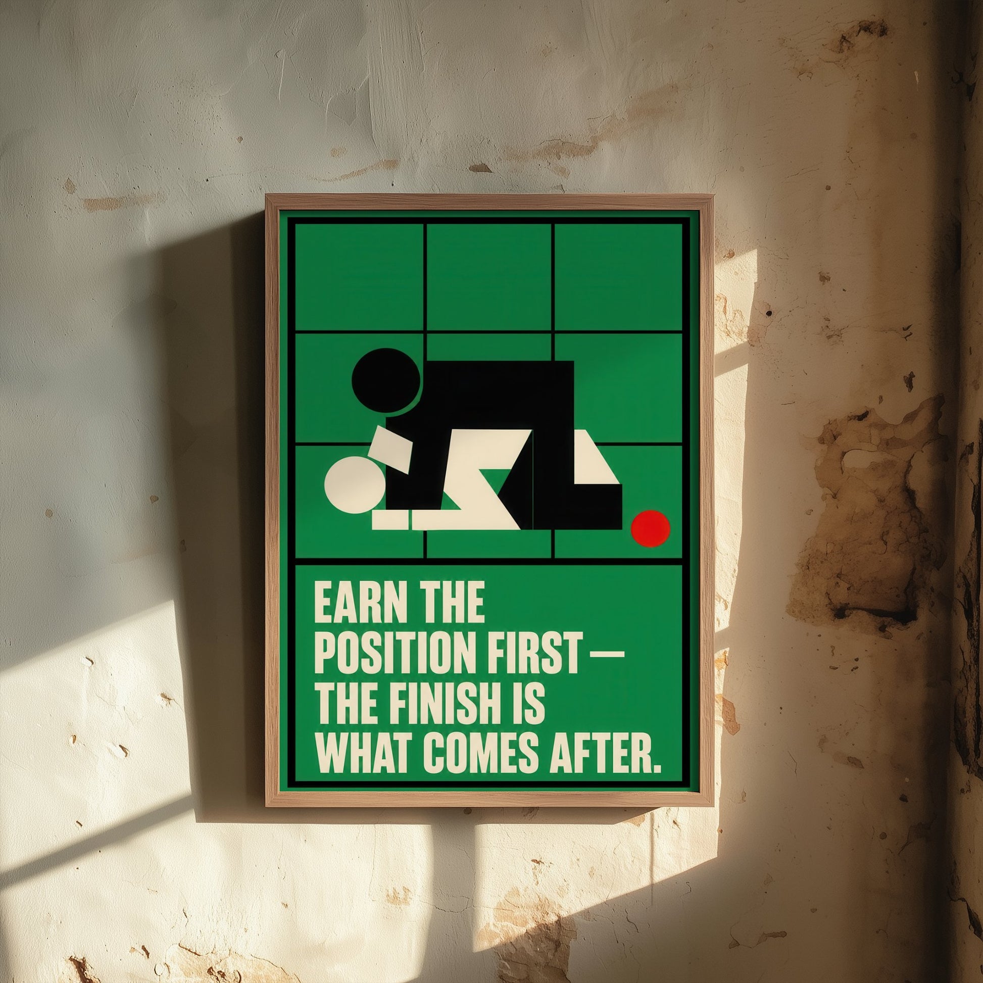 Jiu Jitsu Quote Art Print - Earn the Position First the Finish Comes After - BJJ Poster Illustration V2 2/3