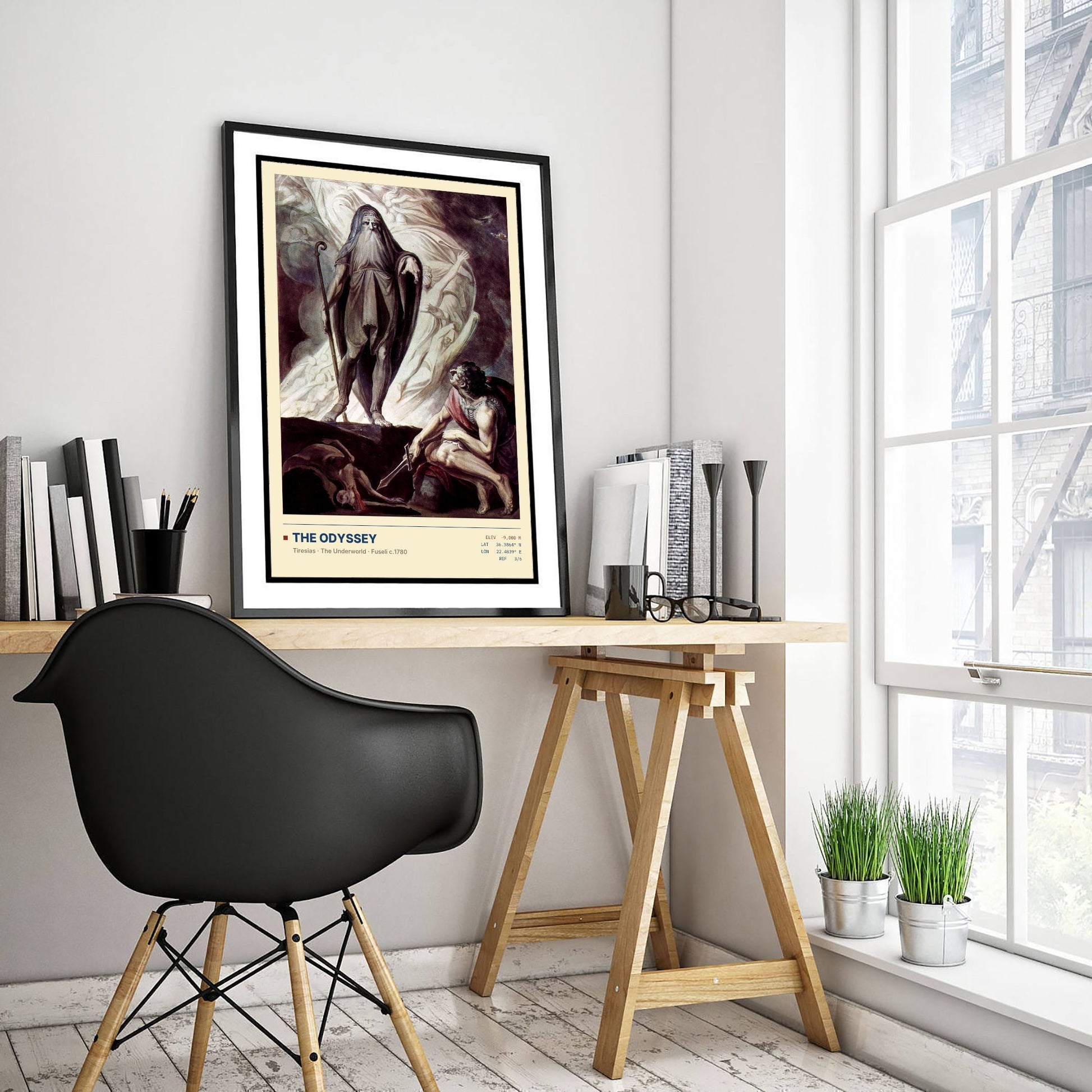 Henry Fuseli - Tiresias Appears to Ulysses During the Sacrifice (1780) - The Odyssey Gallery Poster - Classic Painting Art Print
