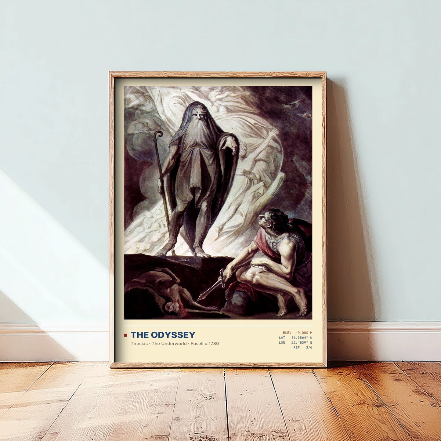 Henry Fuseli - Tiresias Appears to Ulysses During the Sacrifice (1780) - The Odyssey Gallery Poster - Classic Painting Art Print