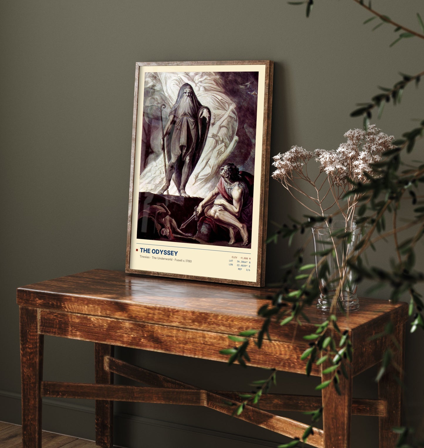Henry Fuseli - Tiresias Appears to Ulysses During the Sacrifice (1780) - The Odyssey Gallery Poster - Classic Painting Art Print