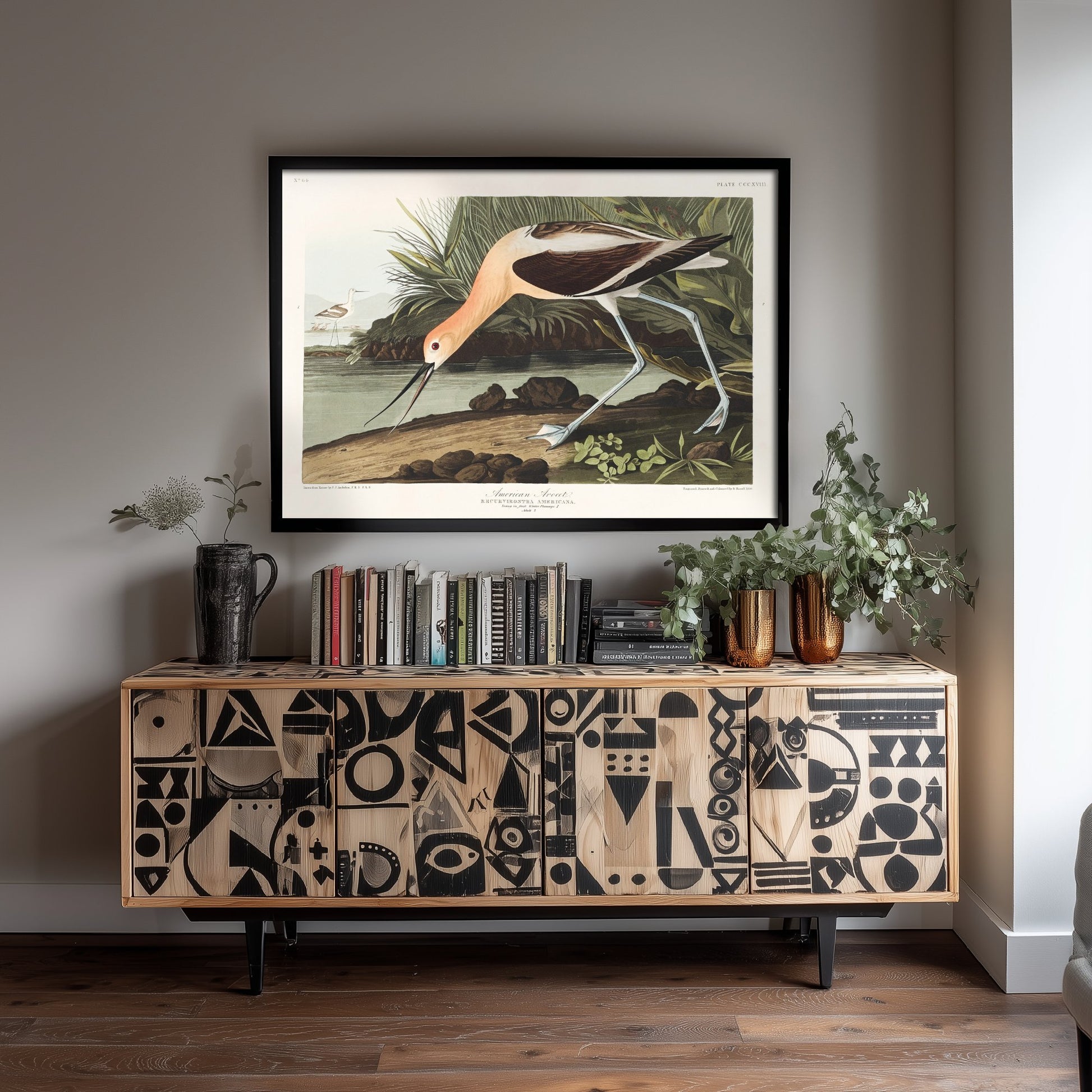 American Avocet Art Print - John James Audubon Poster - Birds of America Vintage Illustration