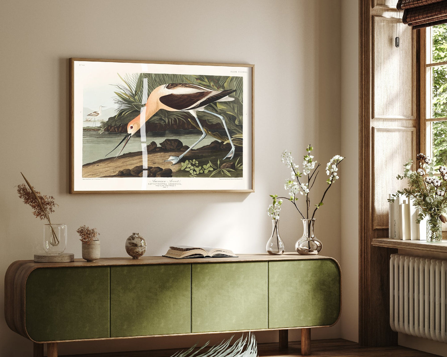 American Avocet Art Print - John James Audubon Poster - Birds of America Vintage Illustration