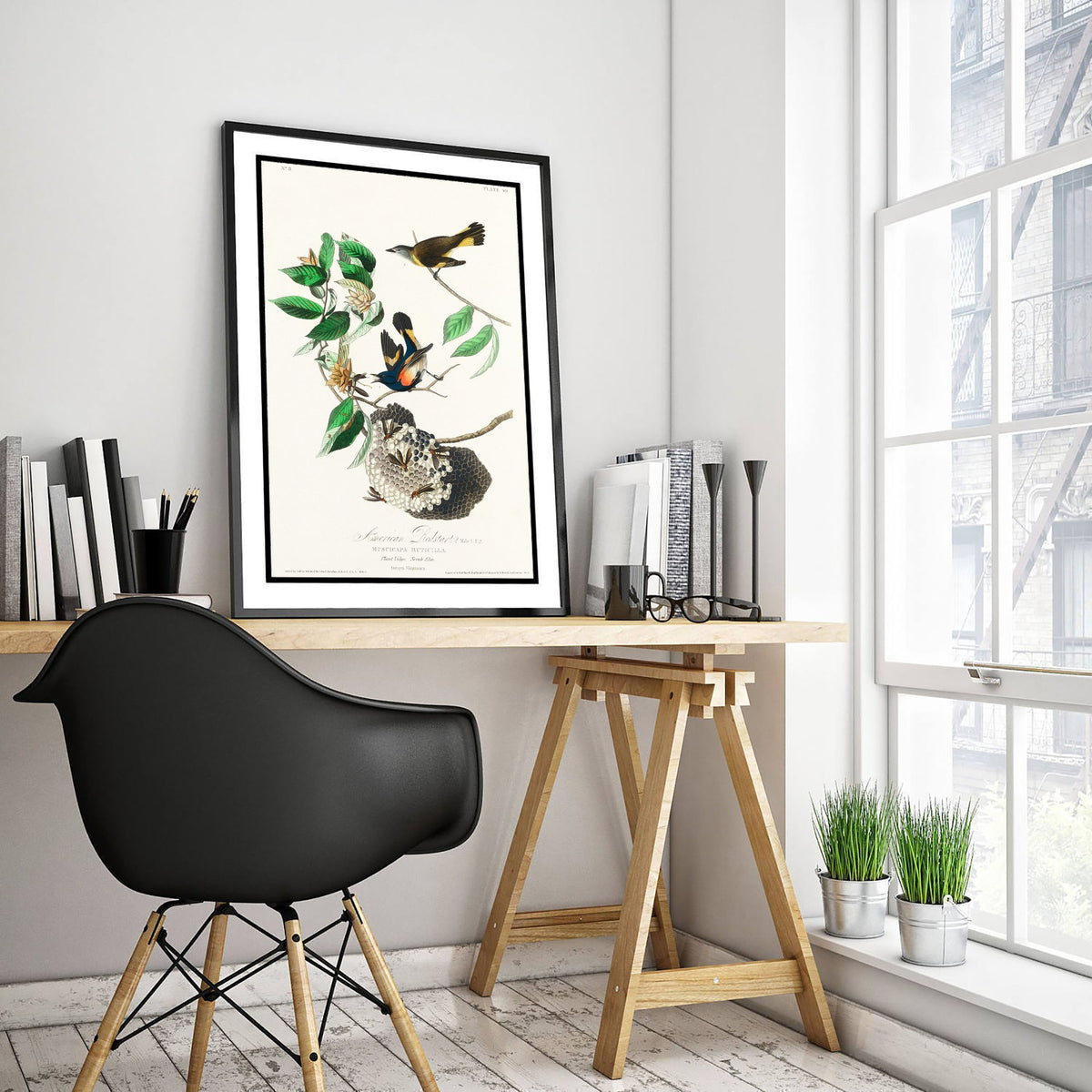 American Redstart Art Print - John James Audubon Poster - Birds of America Vintage Illustration