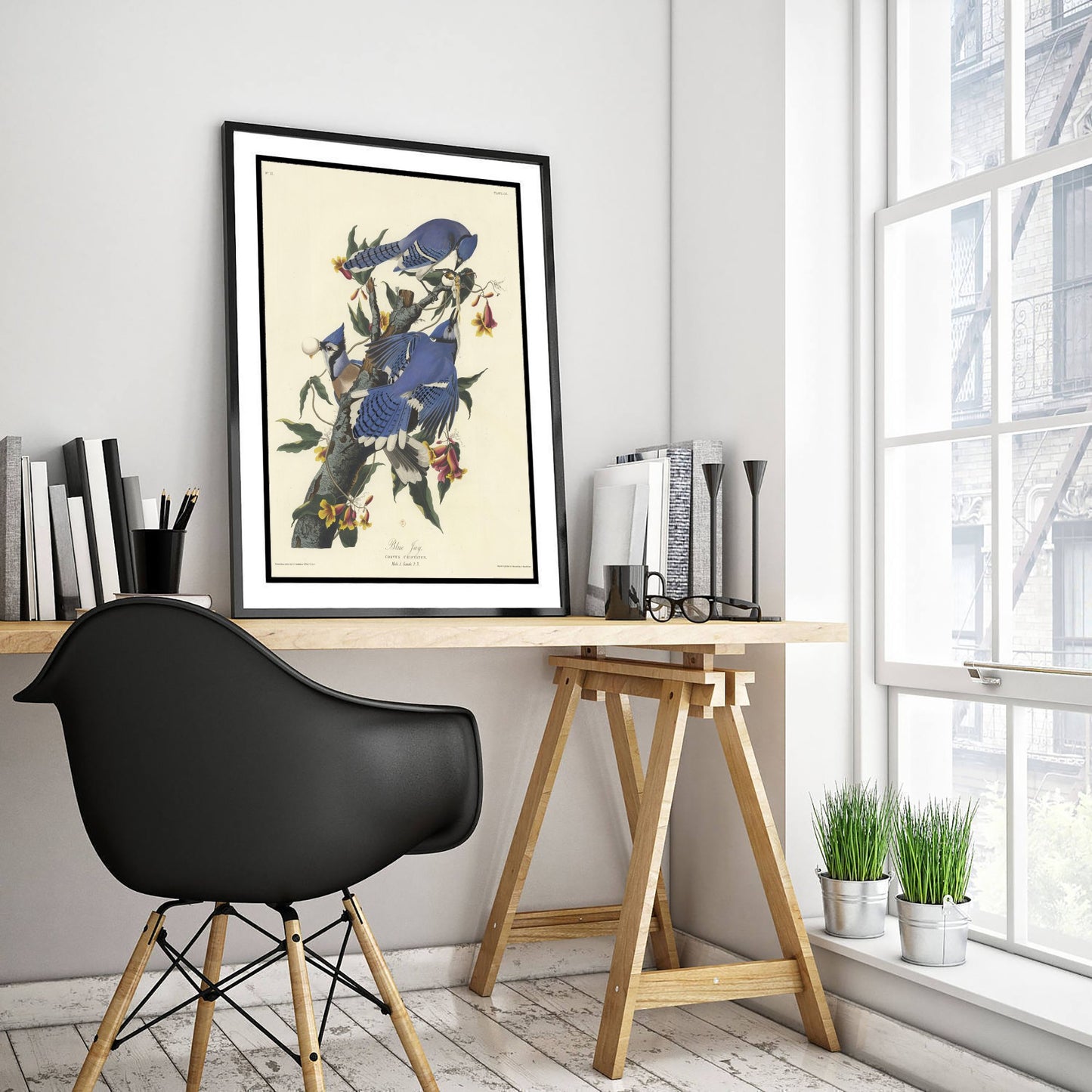 John James Audubon - Blue Jay - Birds of America Art Print Poster - Classic Painting 2/3