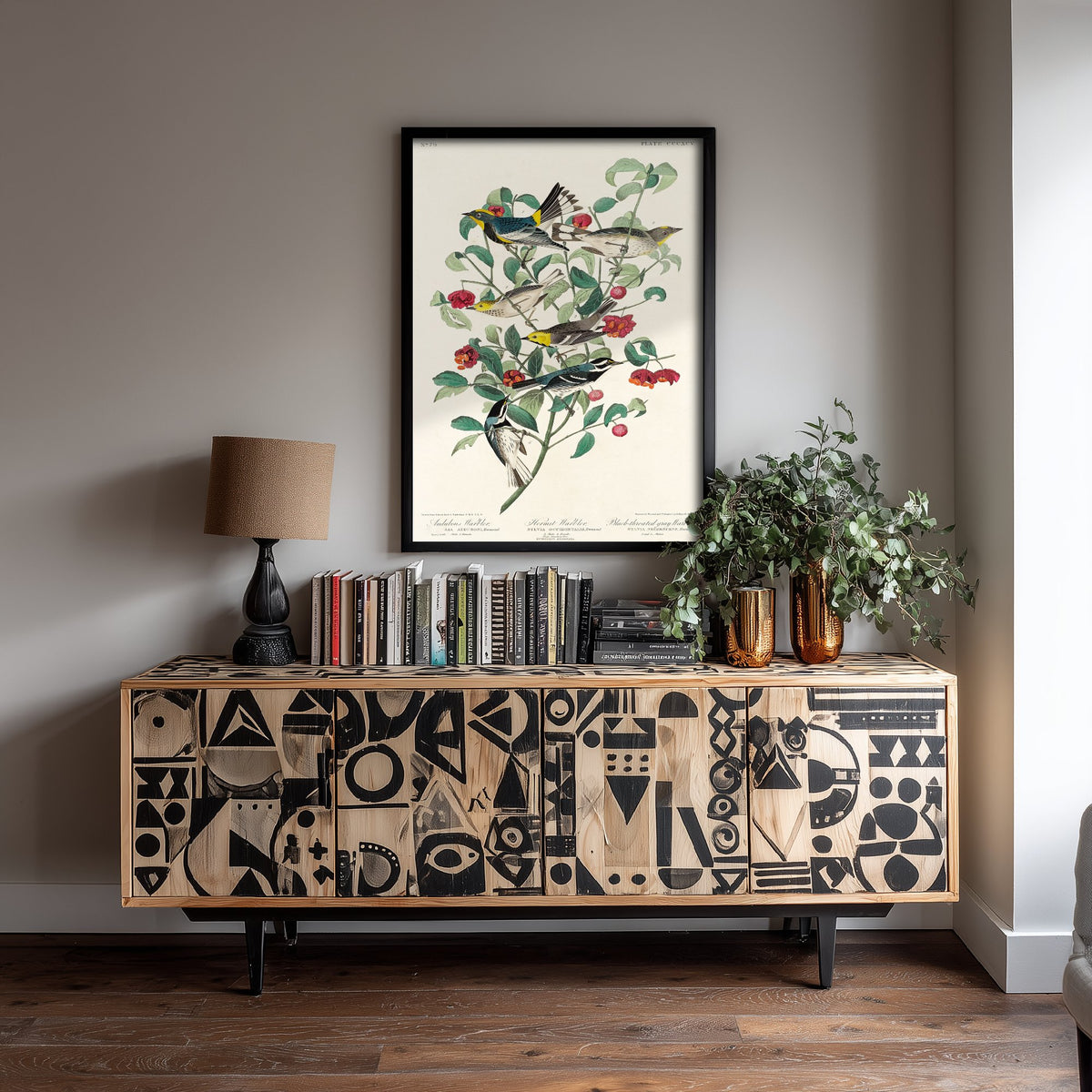 Yellow-rumped Warbler Art Print - John James Audubon Poster - Birds of America Vintage Illustration