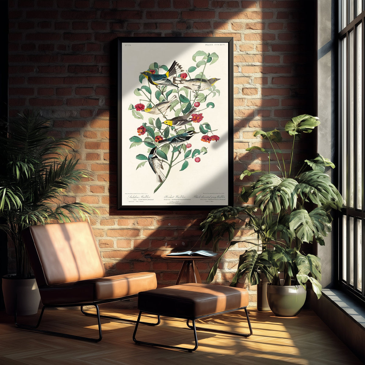 Yellow-rumped Warbler Art Print - John James Audubon Poster - Birds of America Vintage Illustration