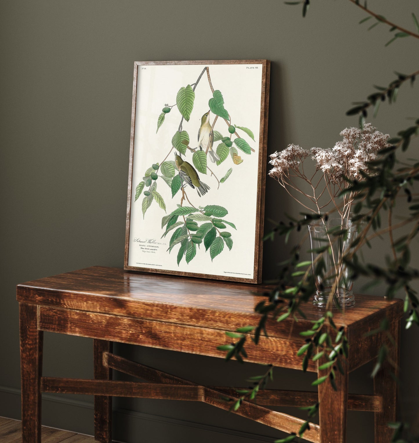 Blackpoll Warbler Art Print - John James Audubon Poster - Autumnal Warbler Birds of America Illustration