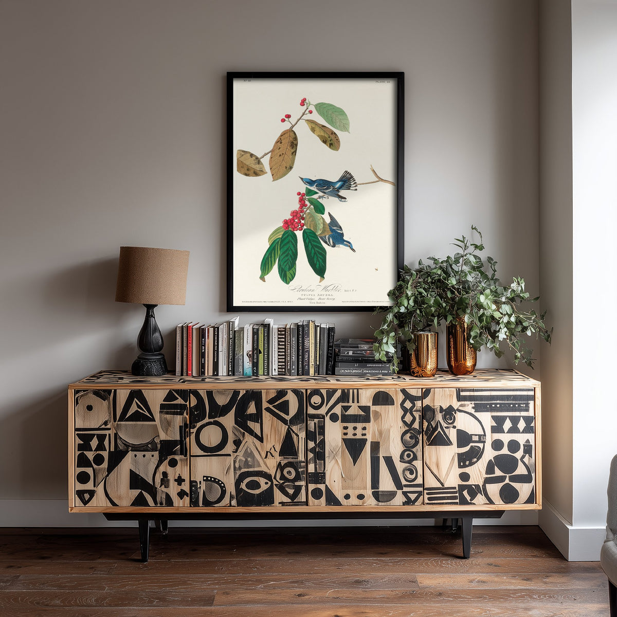 Cerulean Warbler Art Print - John James Audubon Poster - Azure Warbler Birds of America Illustration