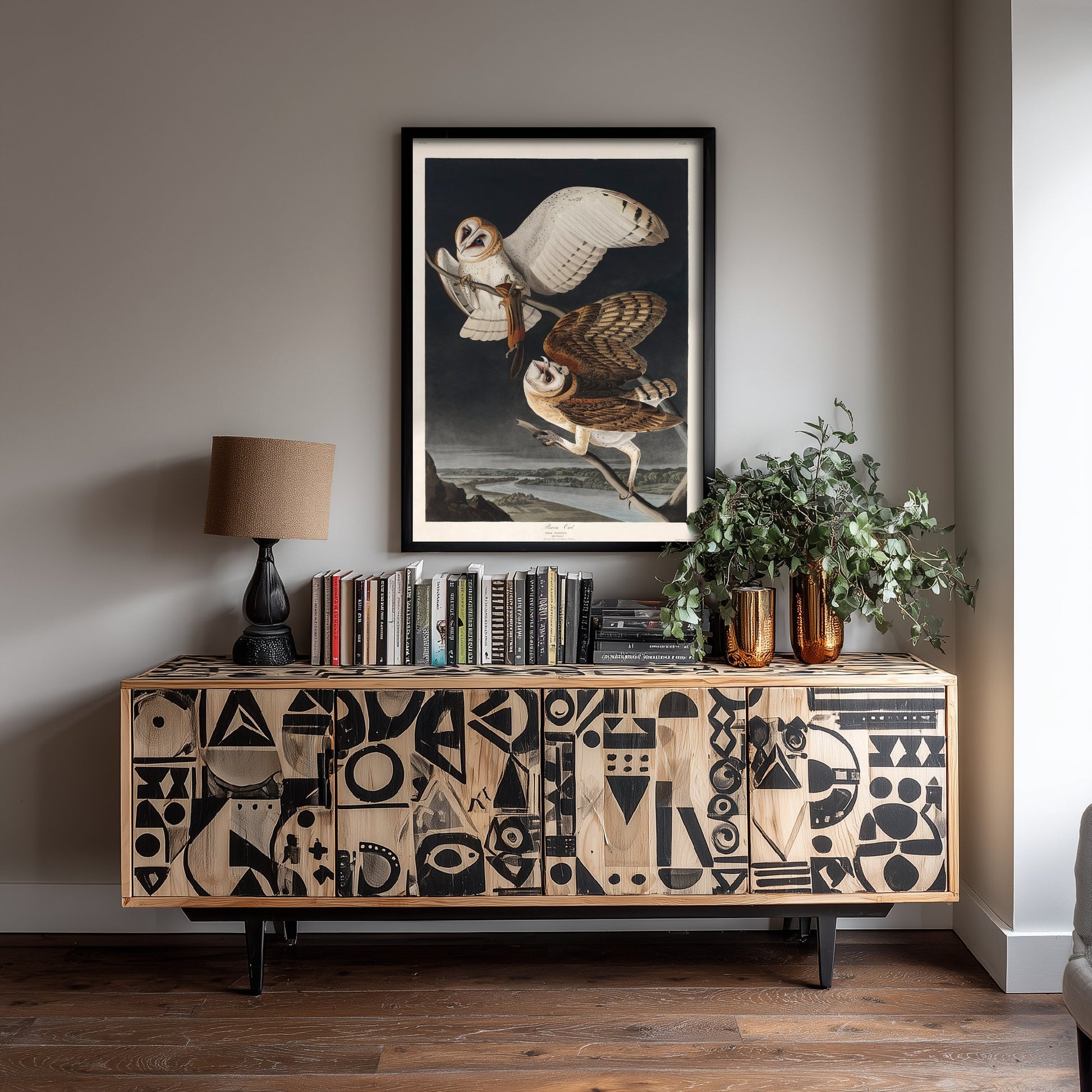 Barn Owl Art Print - John James Audubon Poster - Birds of America Vintage Illustration