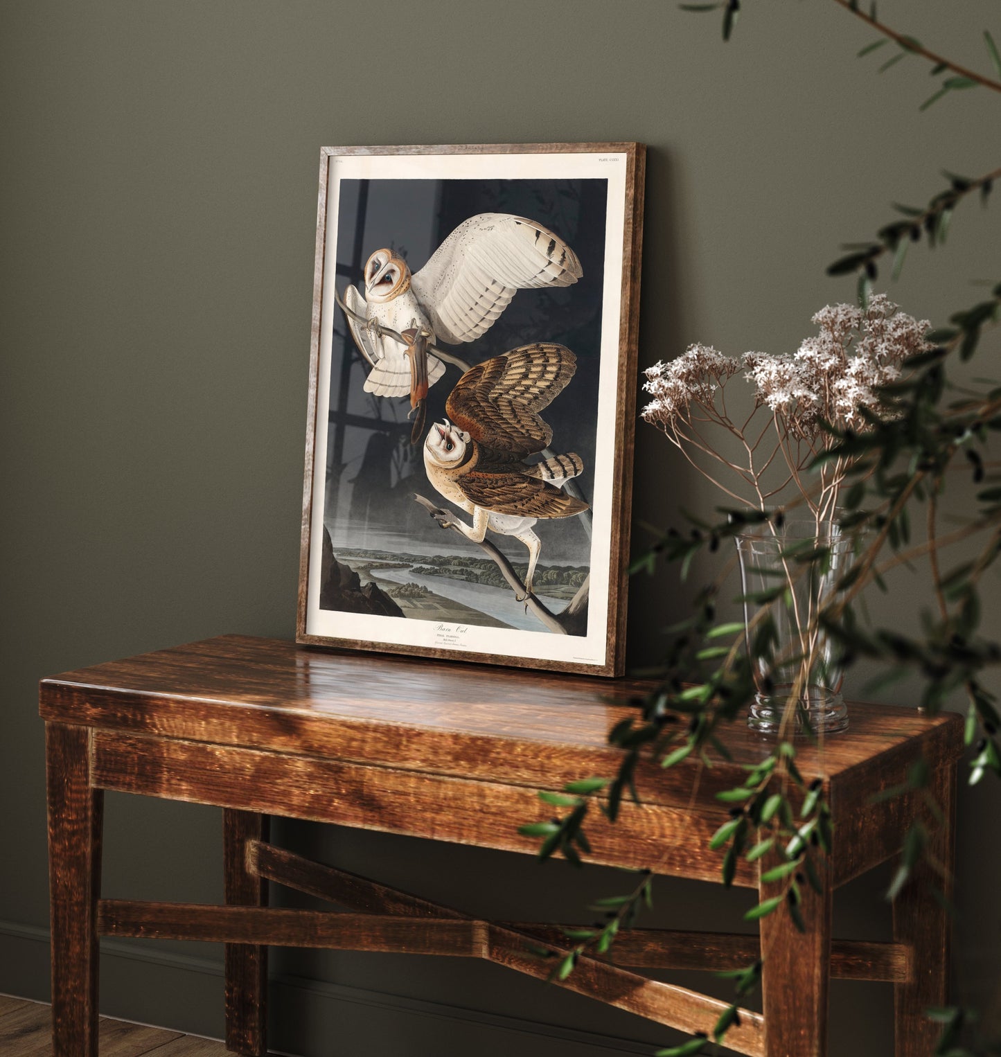 Barn Owl Art Print - John James Audubon Poster - Birds of America Vintage Illustration