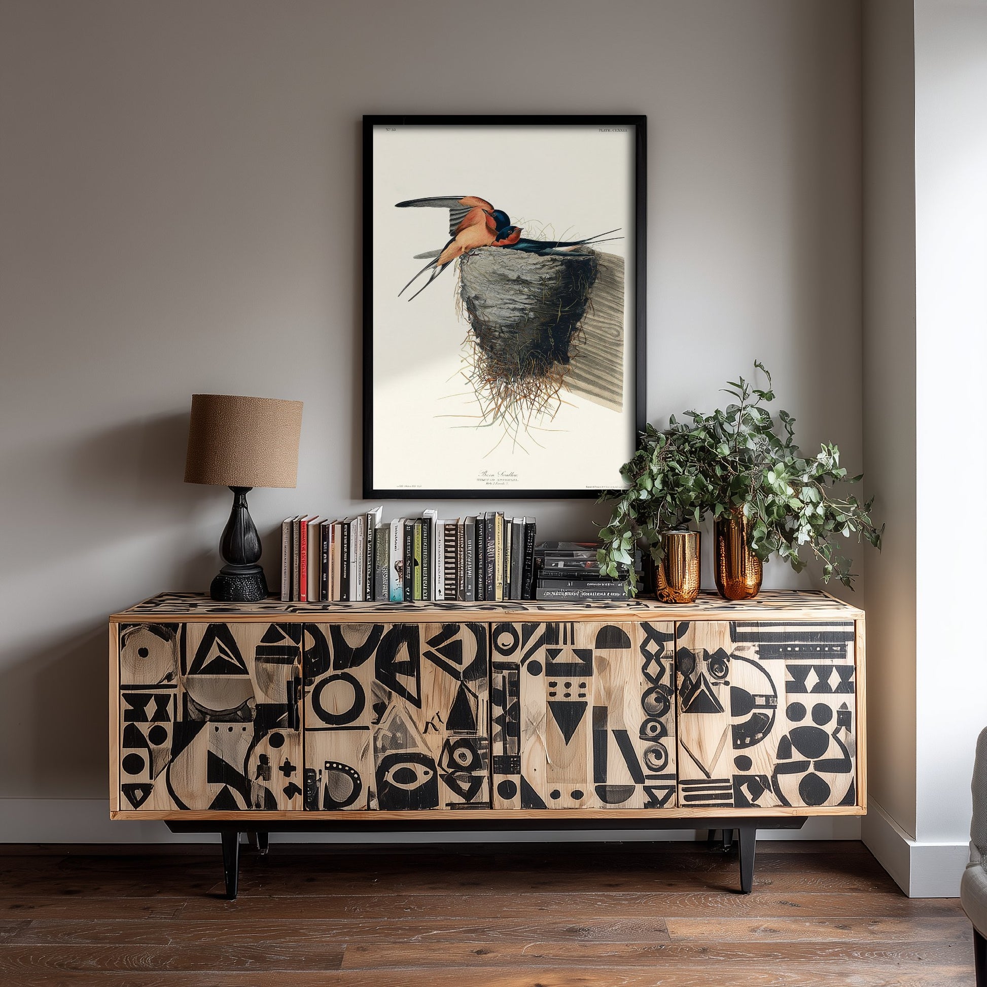 Barn Swallow Art Print - John James Audubon Poster - Birds of America Vintage Illustration