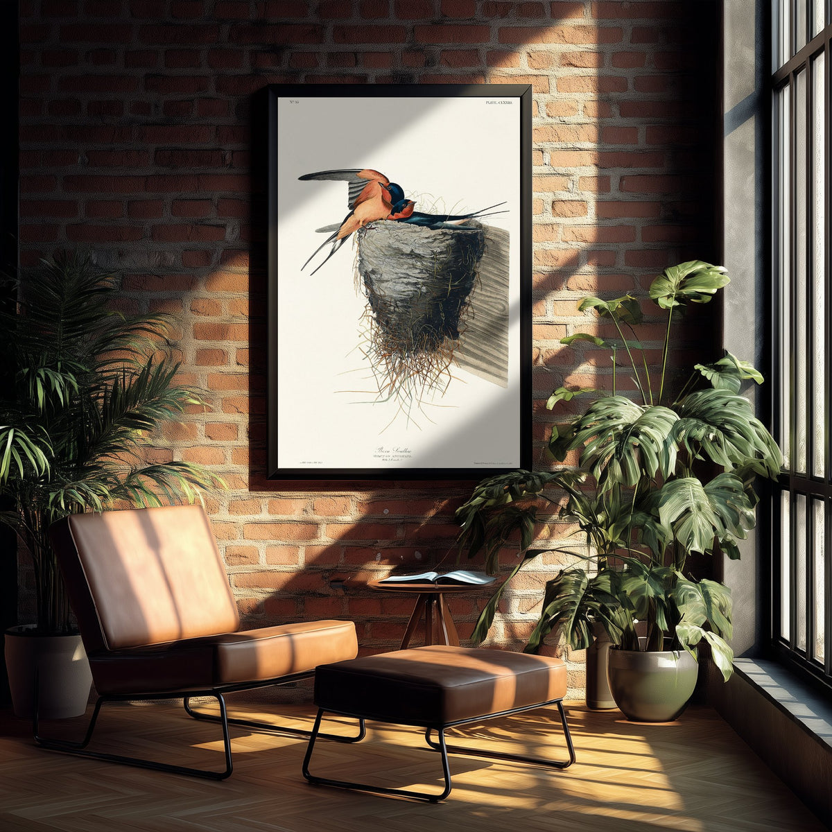 Barn Swallow Art Print - John James Audubon Poster - Birds of America Vintage Illustration