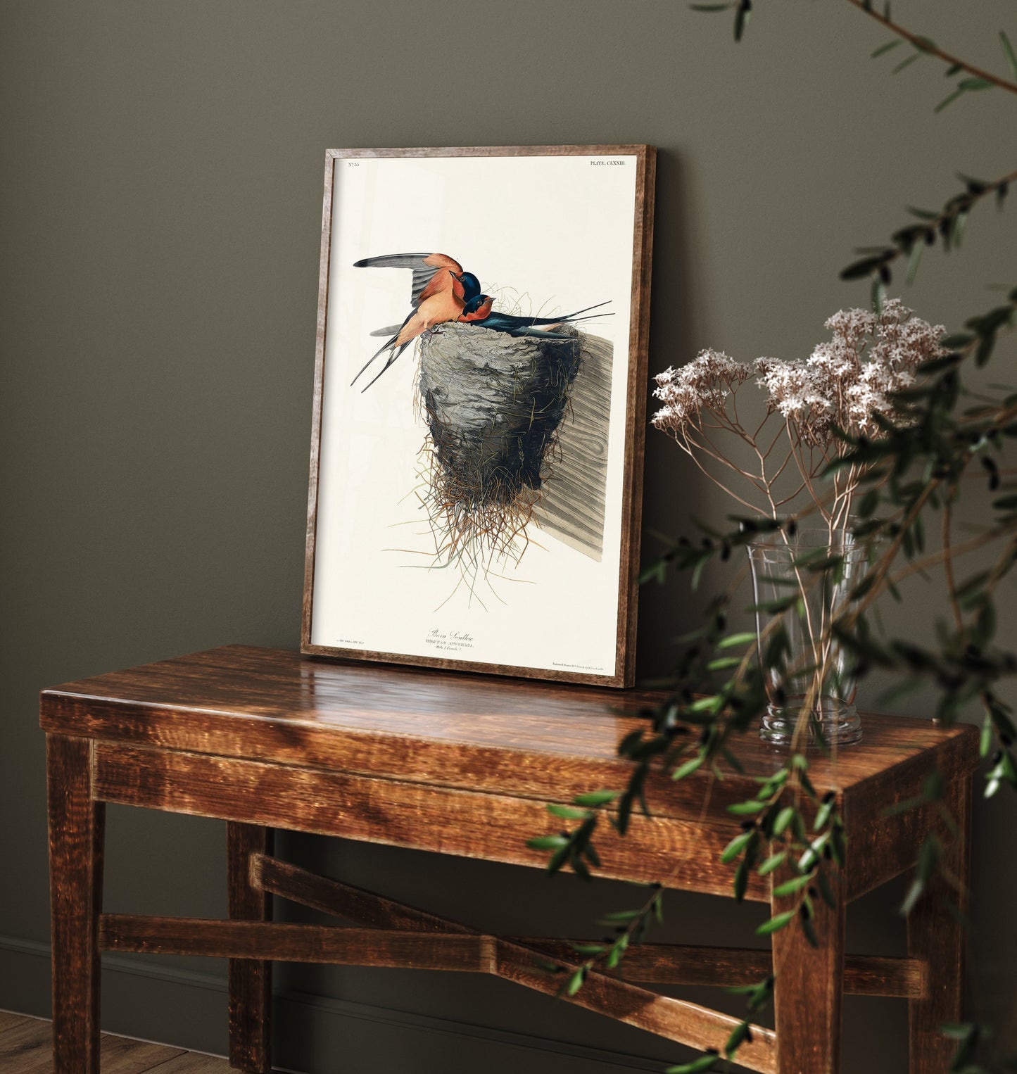 Barn Swallow Art Print - John James Audubon Poster - Birds of America Vintage Illustration