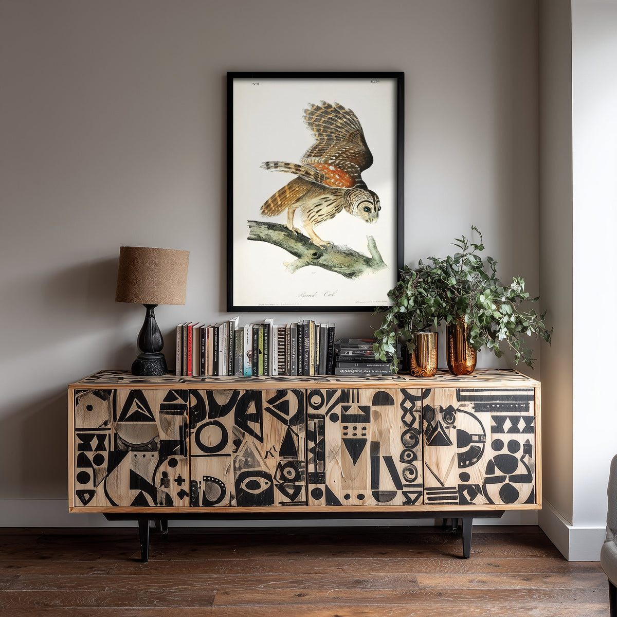 Barred Owl Art Print - John James Audubon Poster - Birds of America Vintage Illustration
