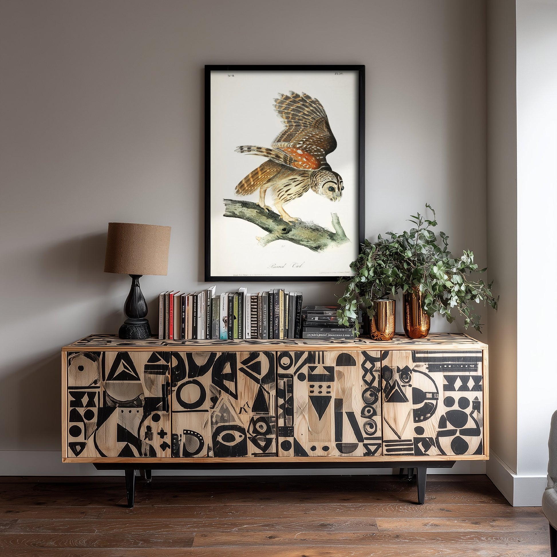 Barred Owl Art Print - John James Audubon Poster - Birds of America Vintage Illustration