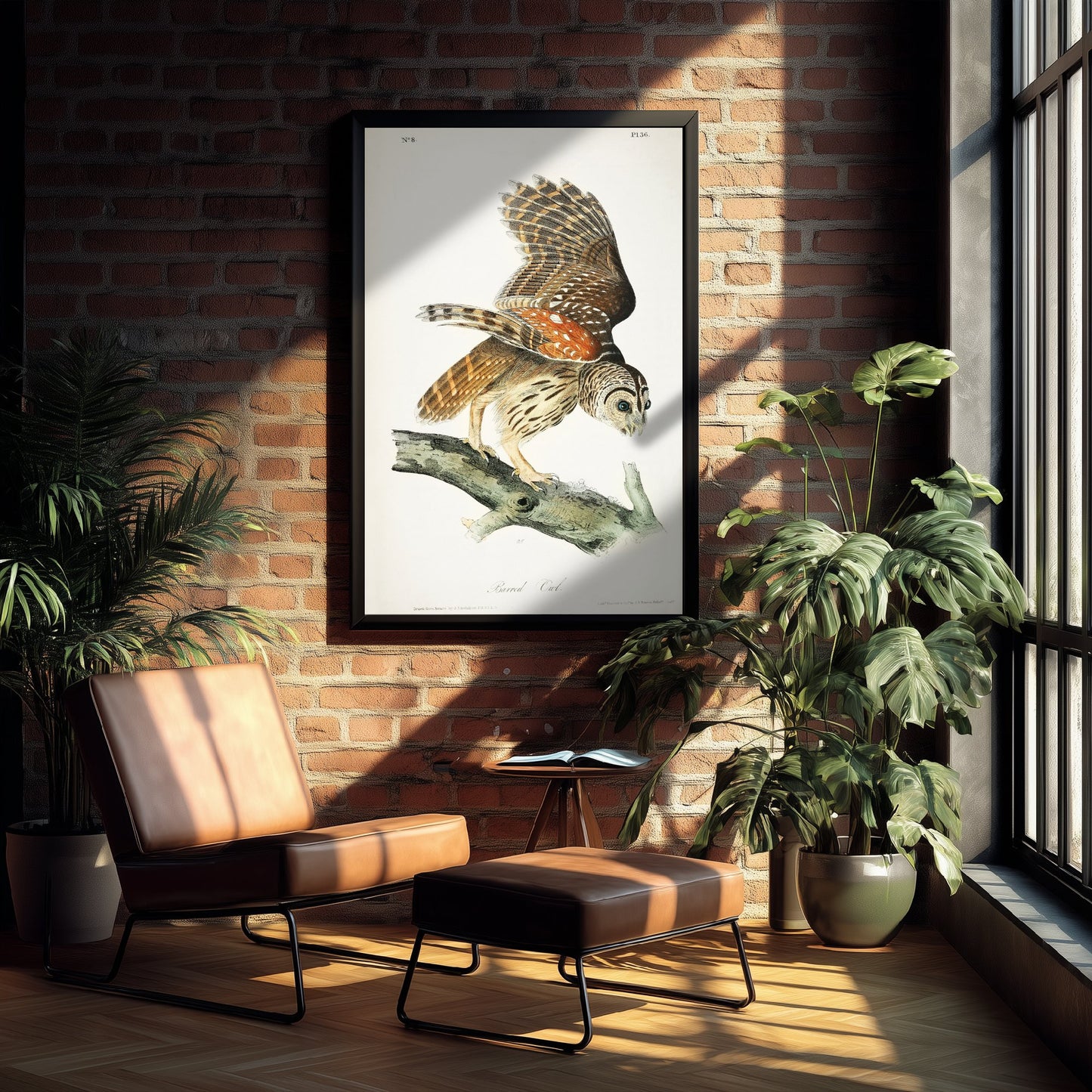 Barred Owl Art Print - John James Audubon Poster - Birds of America Vintage Illustration
