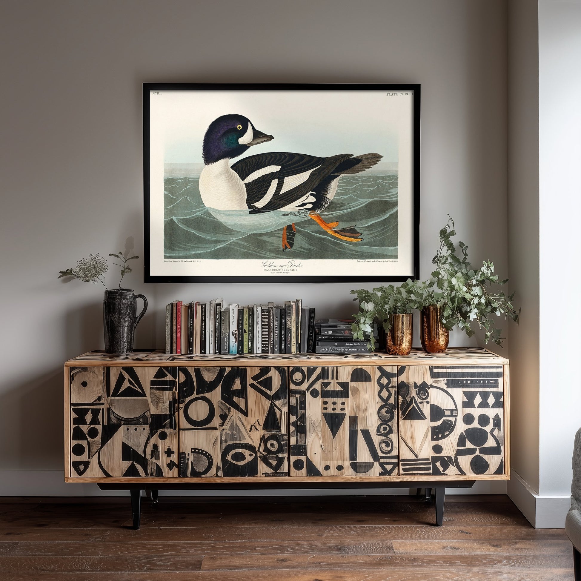 Barrow's Goldeneye Duck Art Print - John James Audubon Poster - Birds of America Vintage Illustration