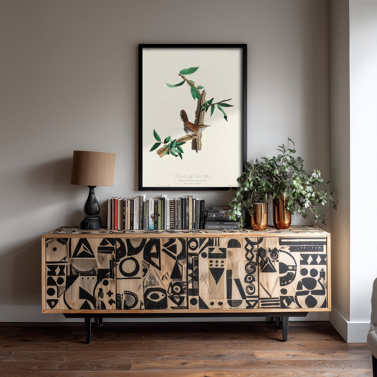 Bewick's Wren Art Print - John James Audubon Poster - Birds of America Vintage Illustration