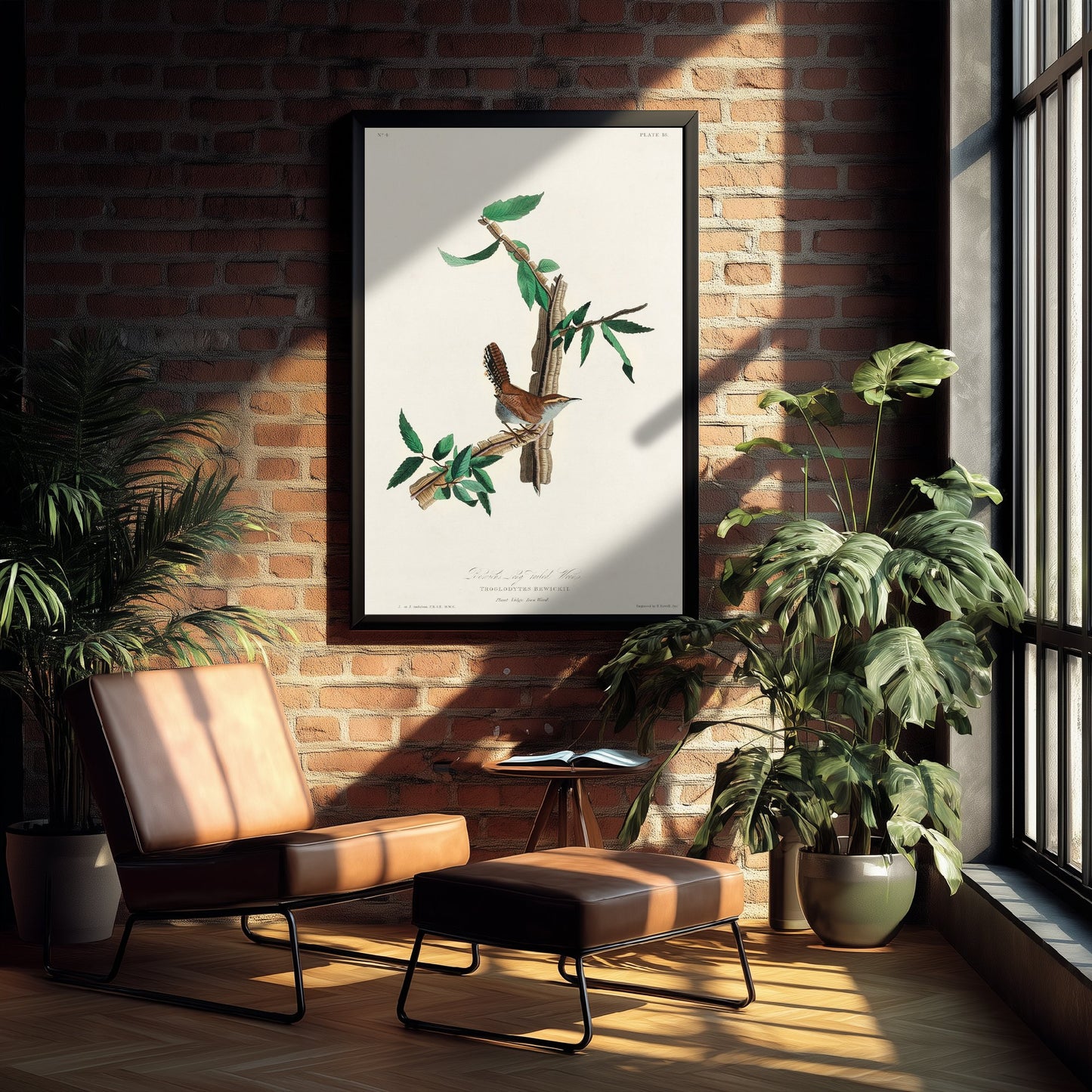Bewick's Wren Art Print - John James Audubon Poster - Birds of America Vintage Illustration