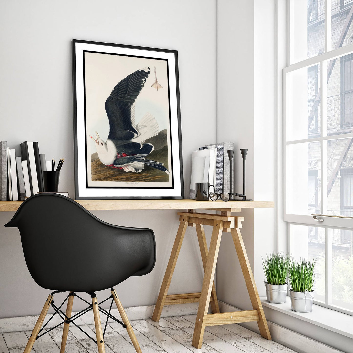 Great Black-backed Gull Art Print - John James Audubon Poster - Birds of America Vintage Illustration