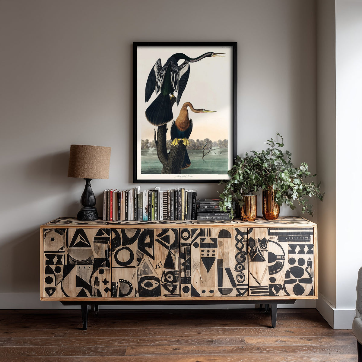 Anhinga Art Print - John James Audubon Poster - Birds of America Vintage Illustration