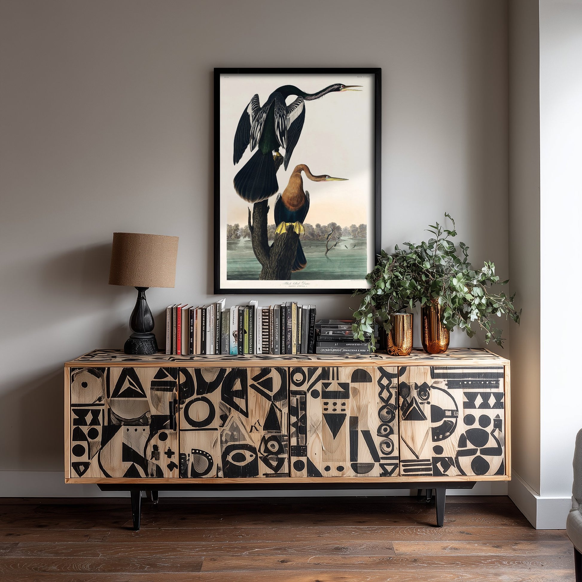 Anhinga Art Print - John James Audubon Poster - Birds of America Vintage Illustration